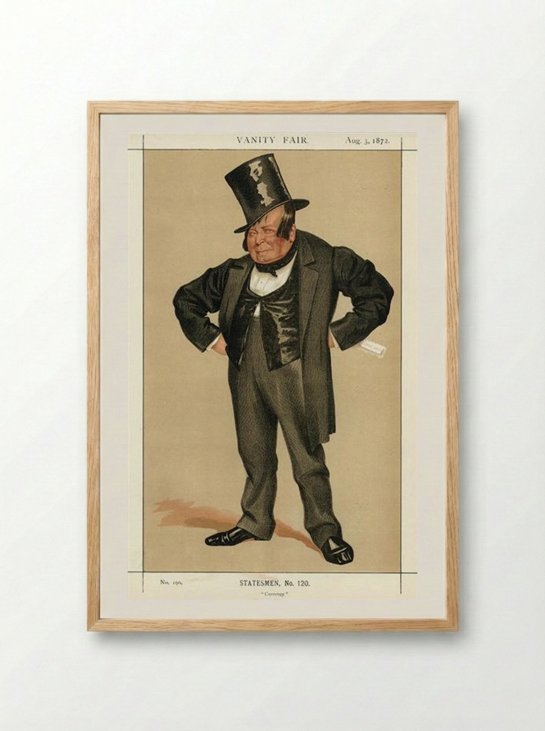 Caricature of James Delahunty M.P. - James Tissot - Framed Print Wood