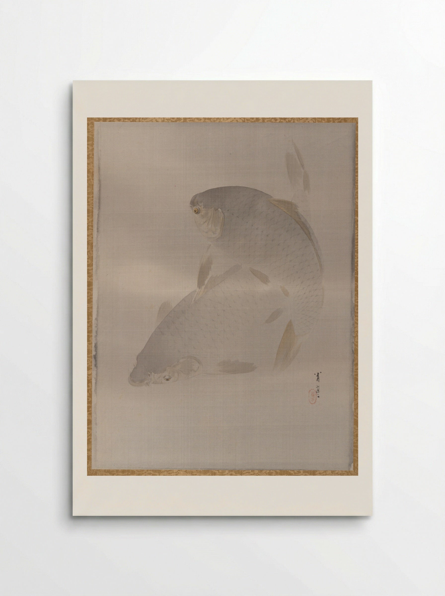 Carp Swimming - Watanabe Seitei - Poster