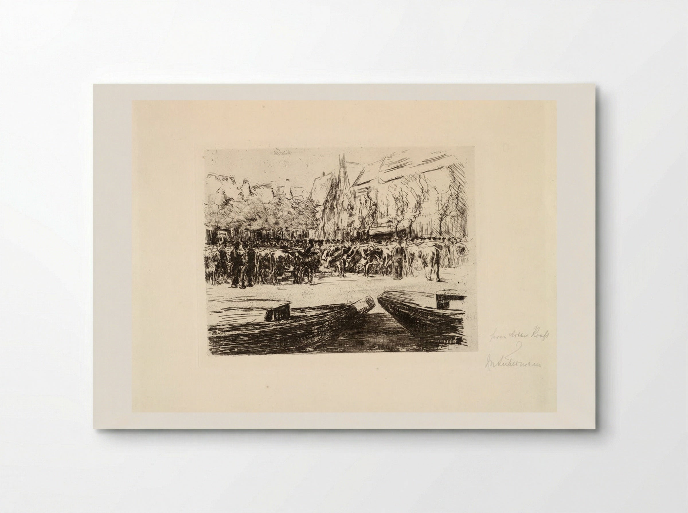 Cattle Market in Leyden - Max Liebermann - Poster