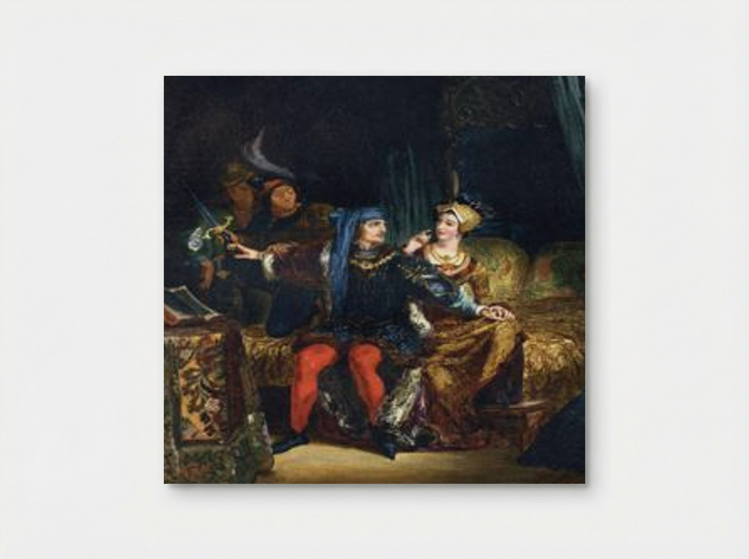 Charles VI and Odette de Champdivers - Eugène Delacroix - Poster