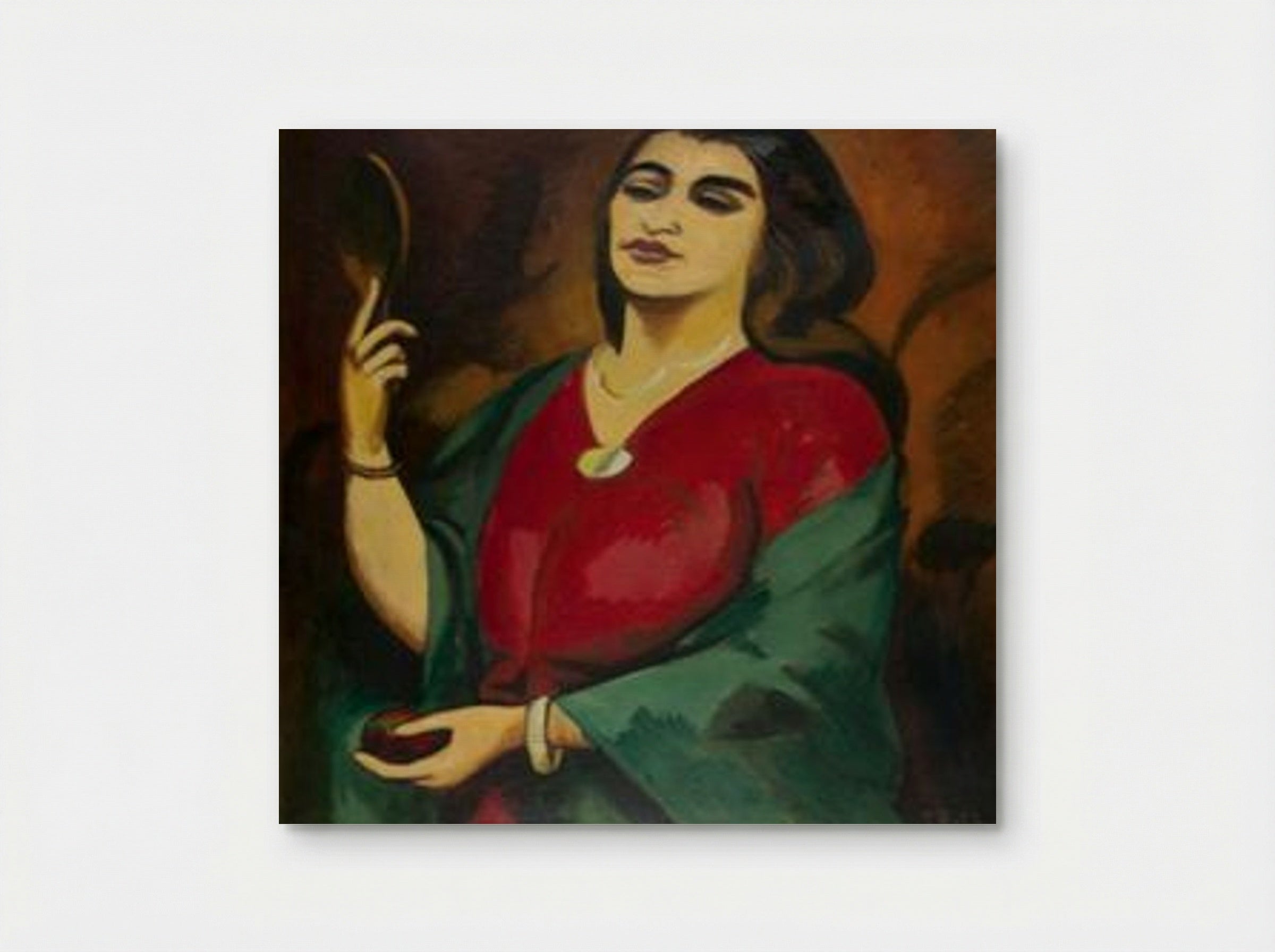Charlotte Pechstein with Mirror - Max Pechstein - Poster