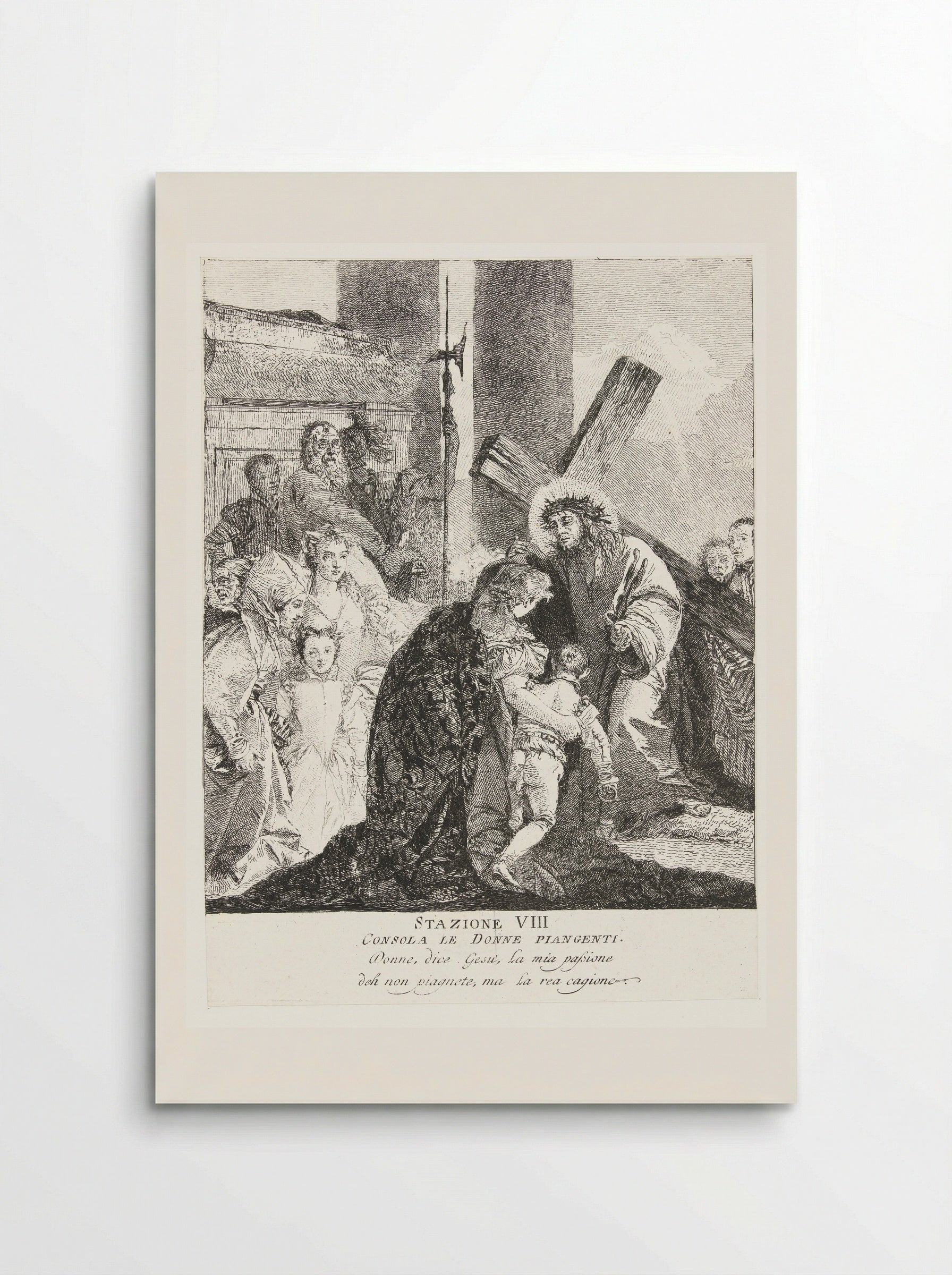 Christ Comforting the Weeping Women During the Carrying of the Cross - Giovanni Domenico Tiepolo - Poster