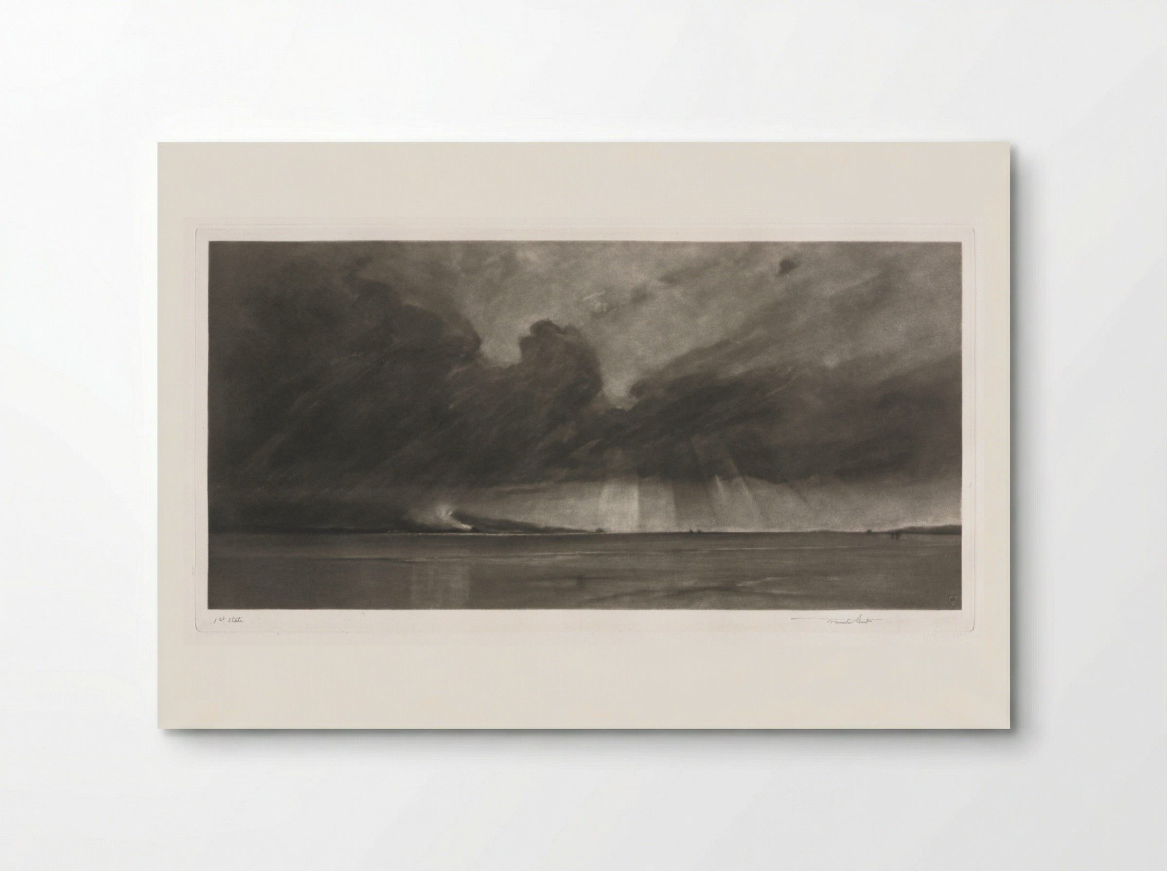 Cloud March over the Sands of Dee - Frank Short - Poster