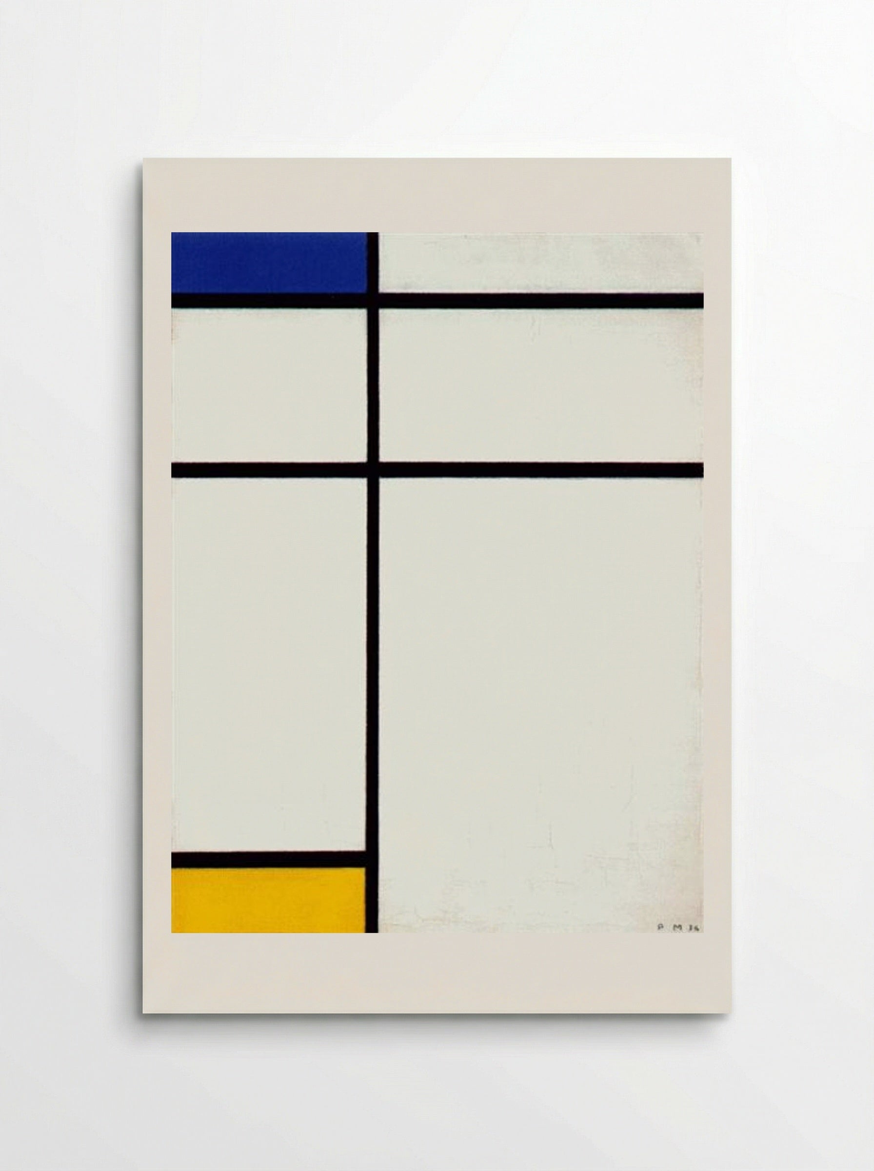 Composition III with Blue, Yellow and White - Piet Mondrian - Poster
