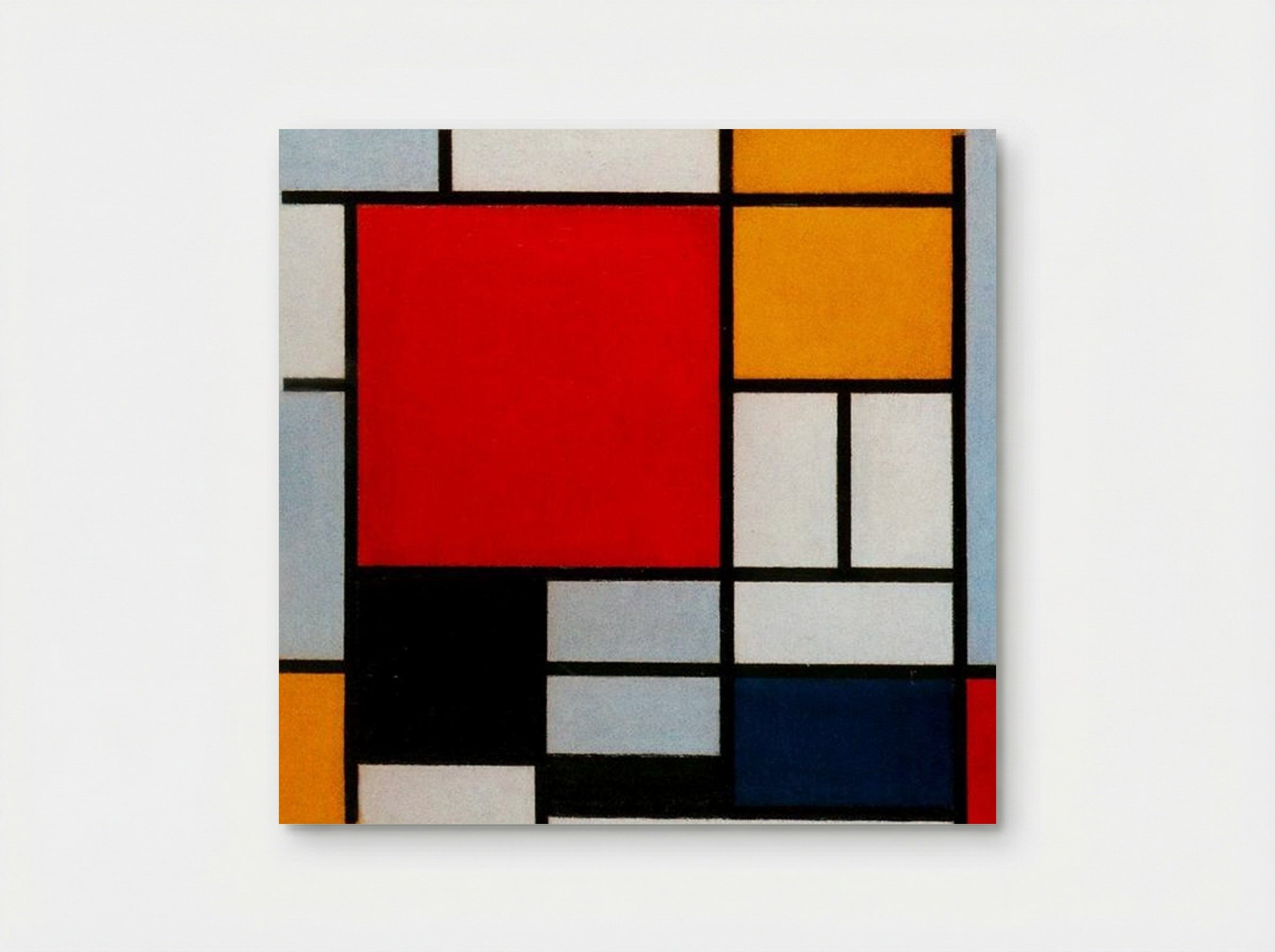 Composition with Large Red Plane, Yellow, Black, Gray and Blue - Piet Mondrian - Poster