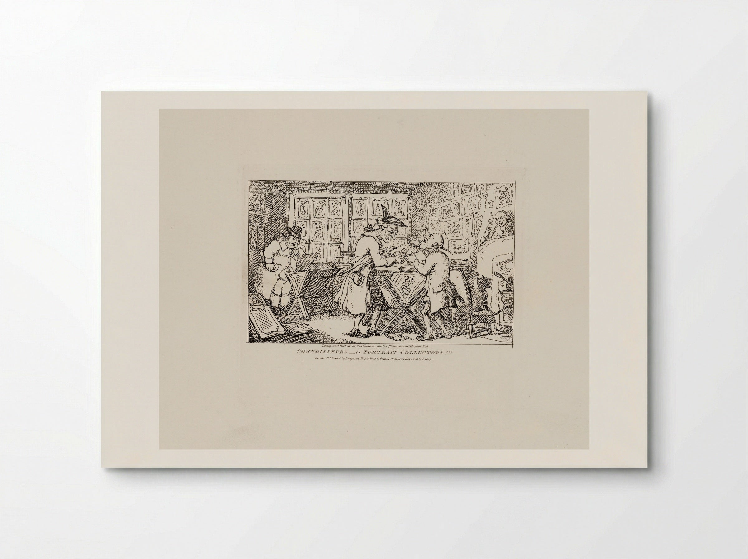 Connoisseurs - or Portrait Collectors!!! - Thomas Rowlandson - Poster