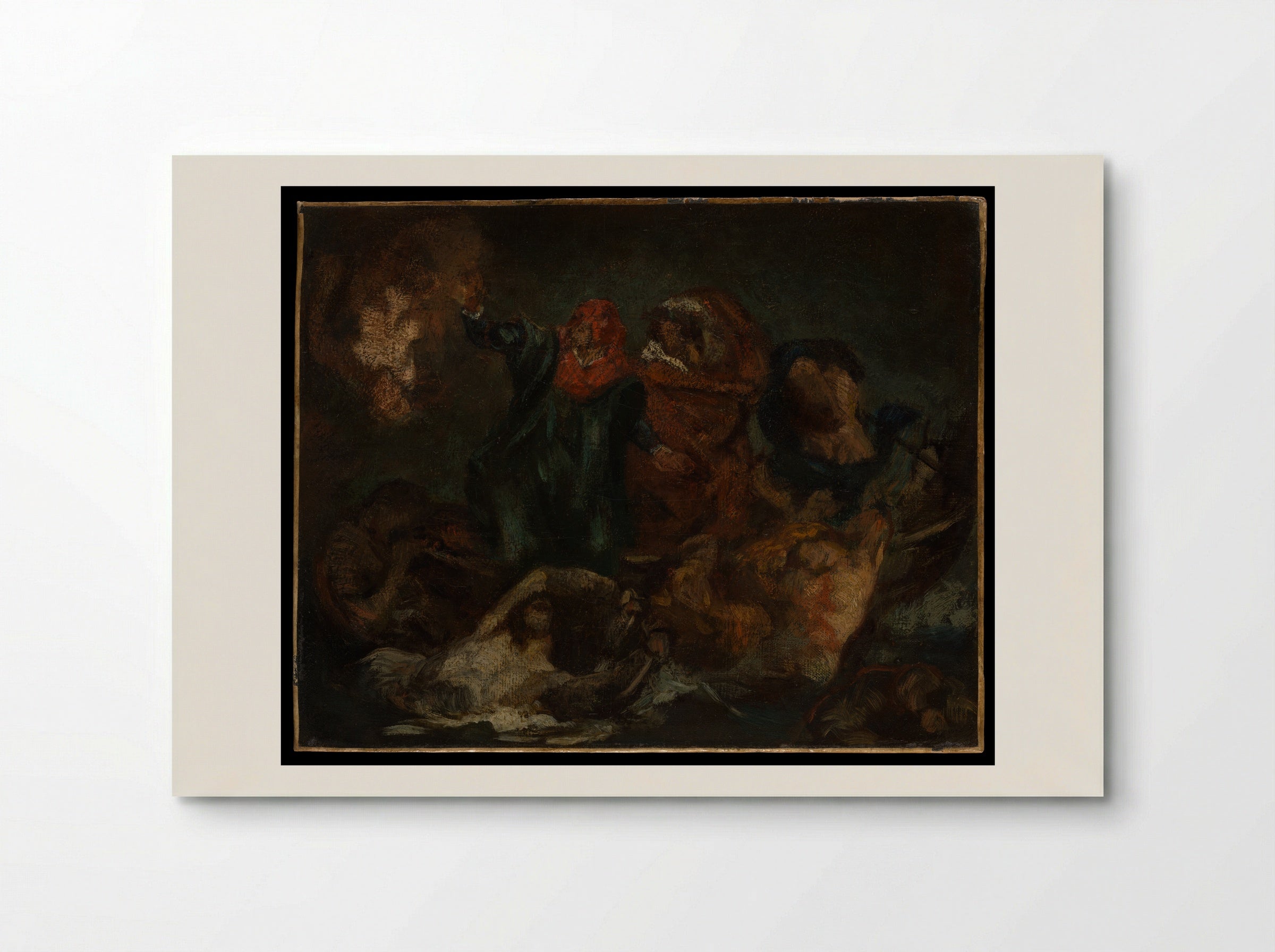 Copy after Delacroix's Bark of Dante - Edouard Manet - Poster