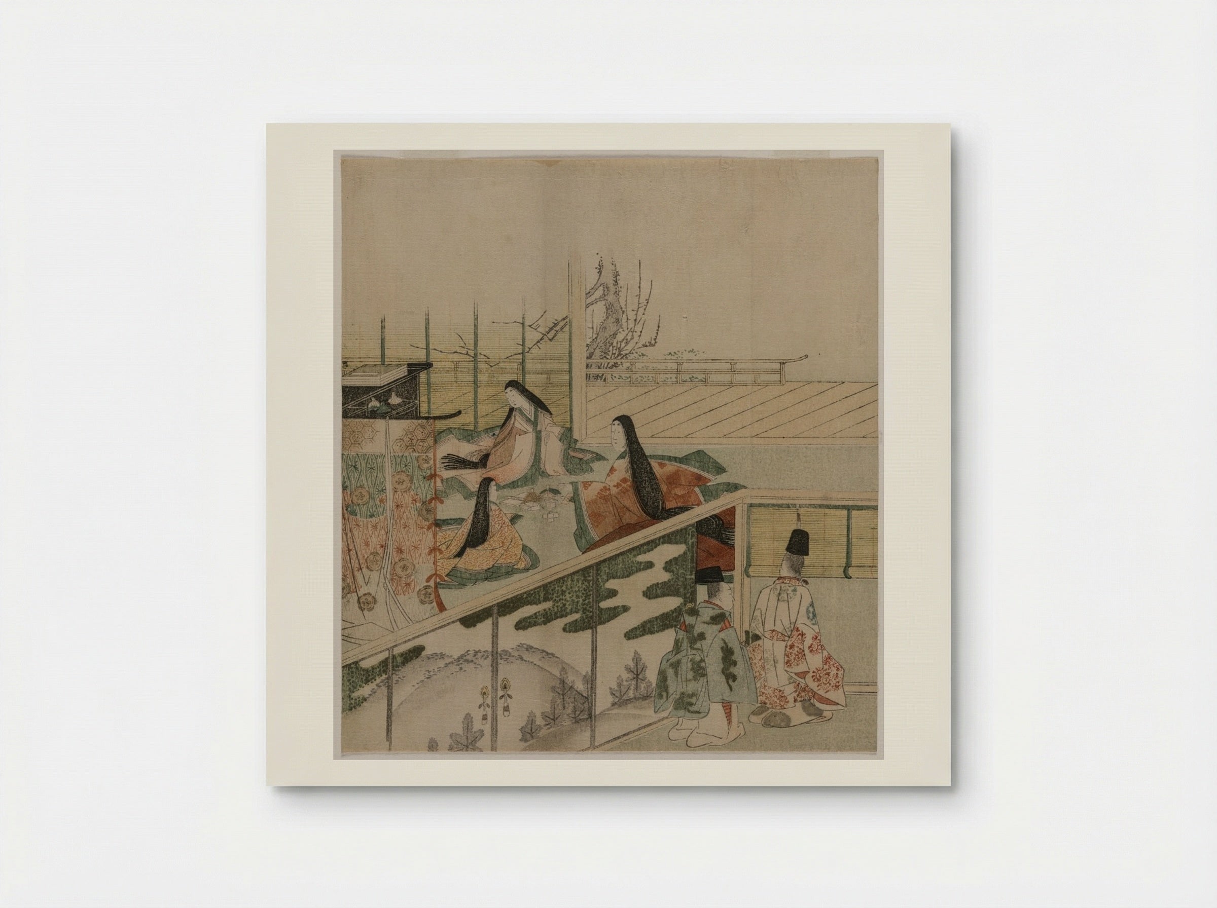 Court Ladies Making Dolls - Kubo Shunman - Poster