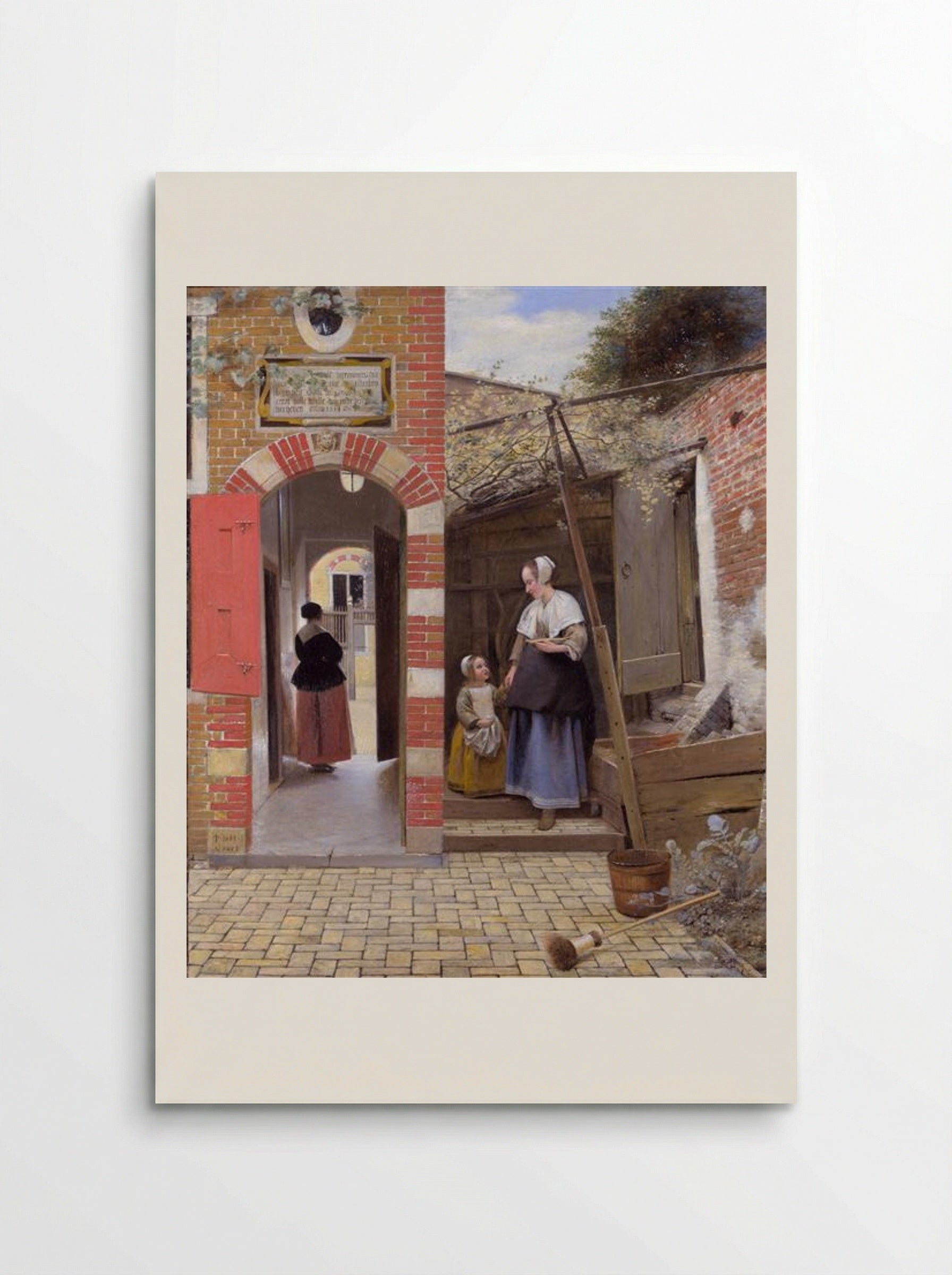 Courtyard of a House in Delft - Pieter de Hooch - Poster
