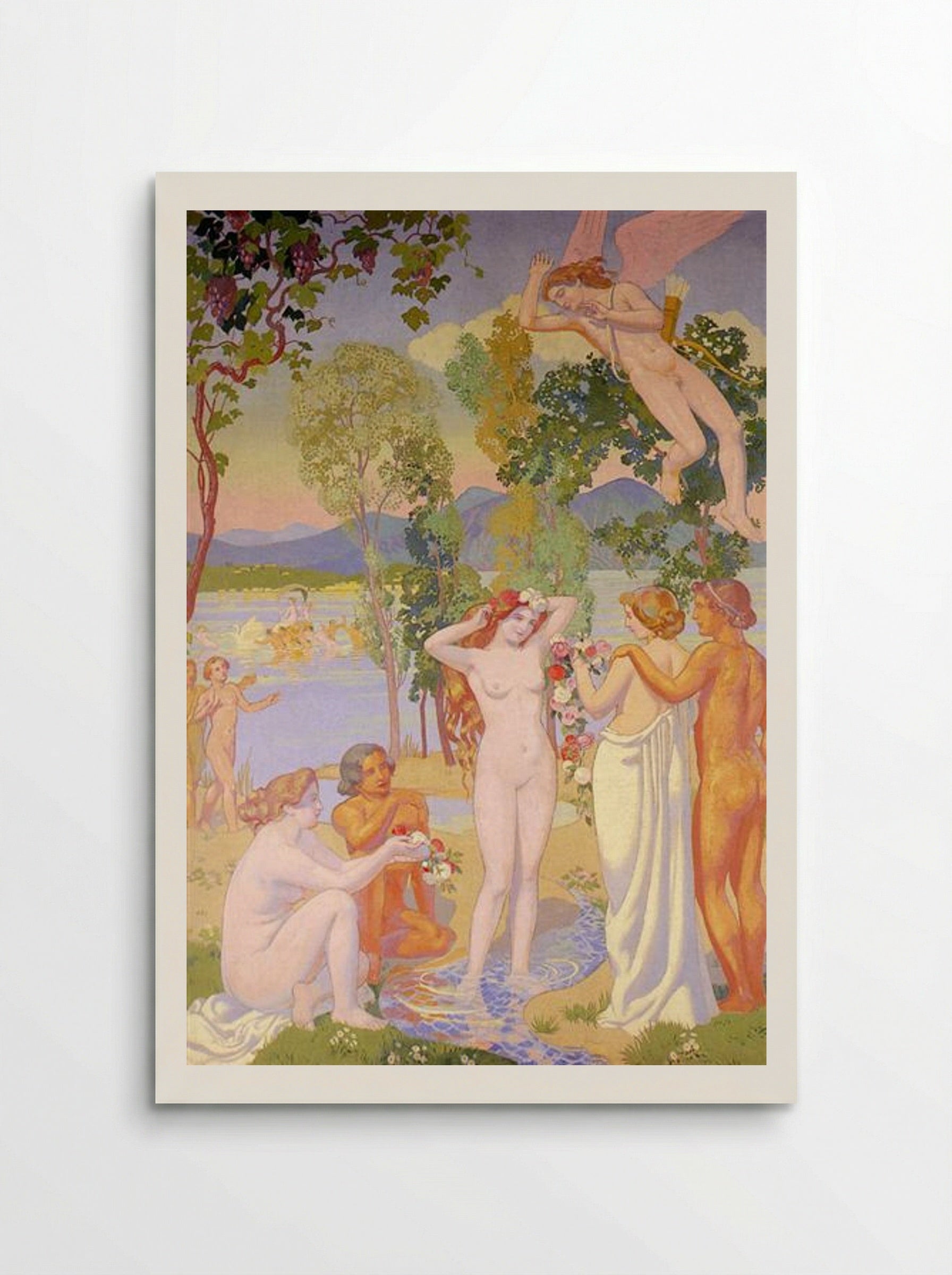 Cupid in Flight is Struck by the Beauty of Psyche - Maurice Denis - Poster