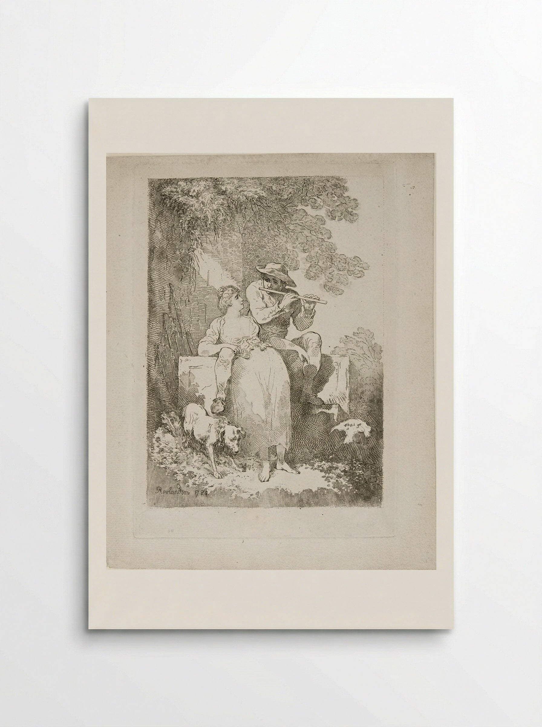 Dalliance With a Dog - Thomas Rowlandson - Poster