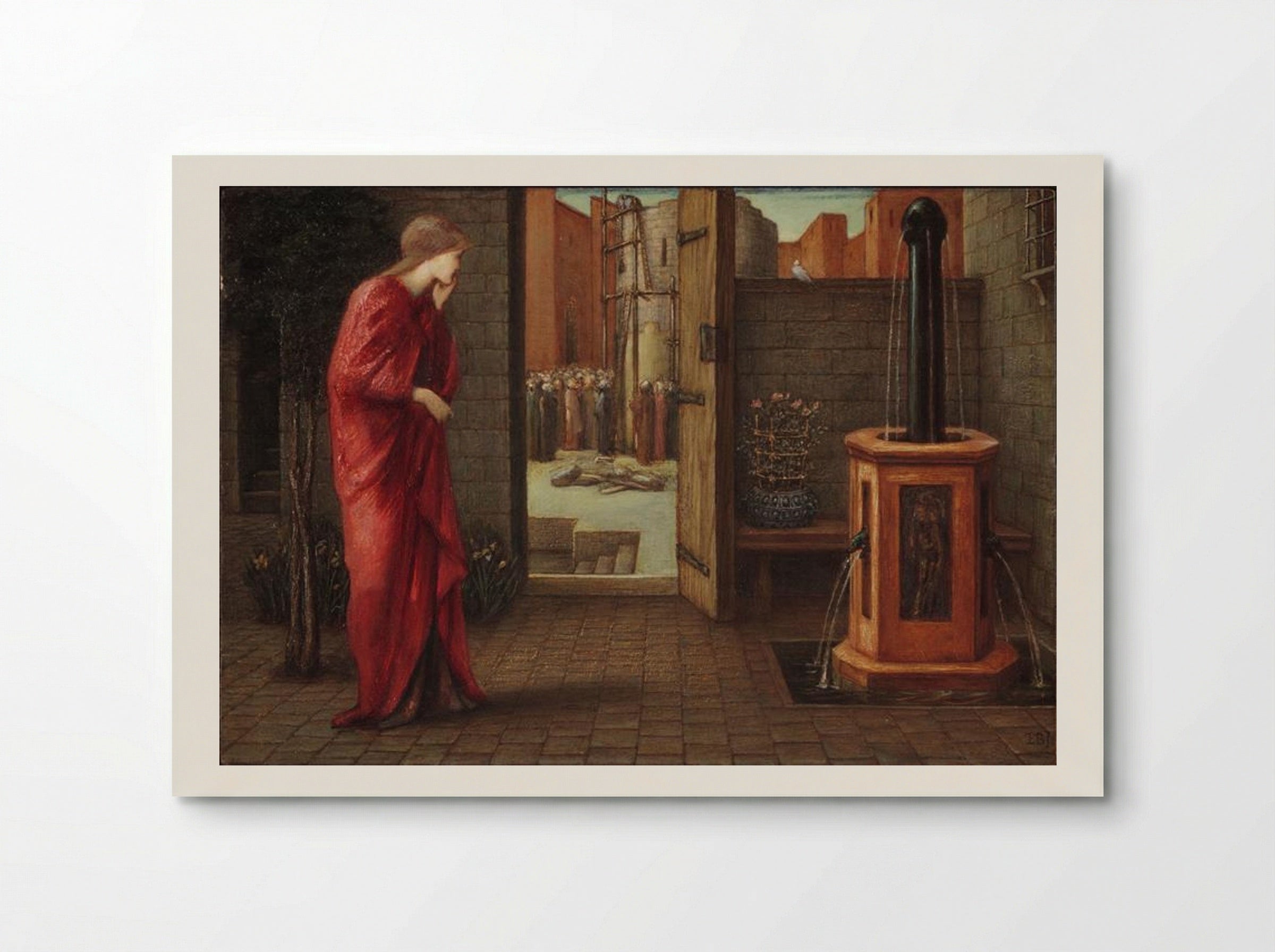 Danaë Watching the Building of the Brazen Tower - Edward Burne-Jones - Poster