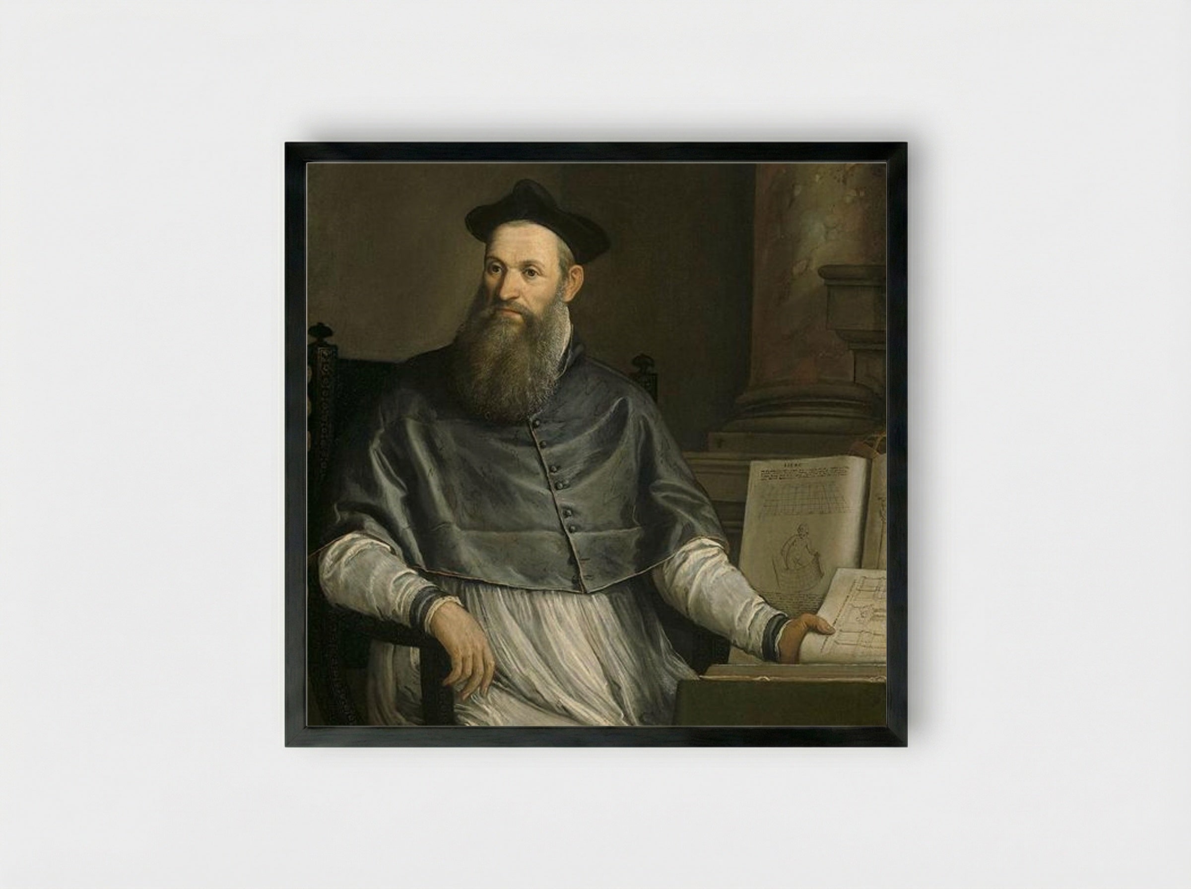 Daniele Barbaro - Paolo Veronese - Framed Print Black