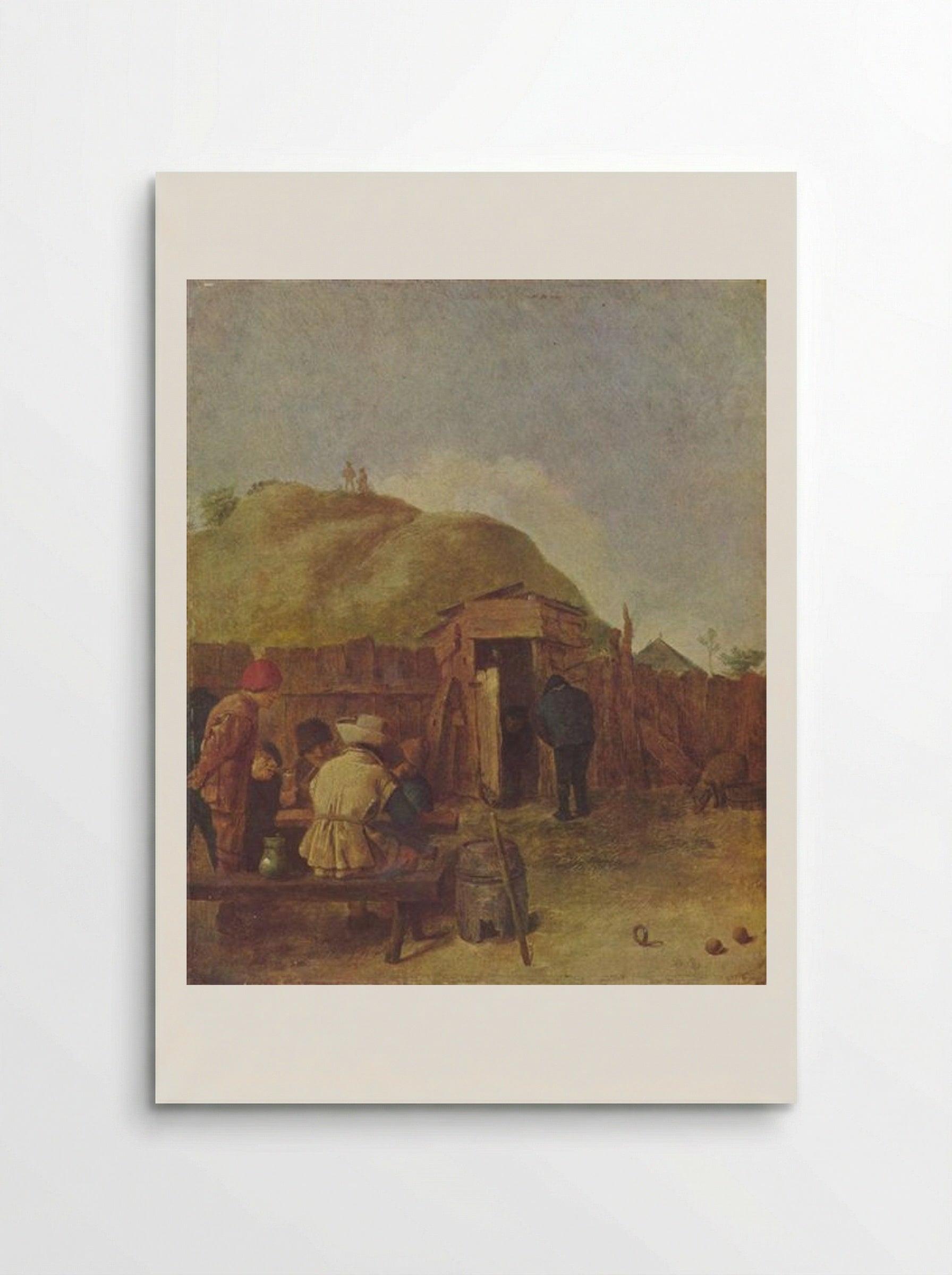 Drinkers in the Yard - Adriaen Brouwer - Poster