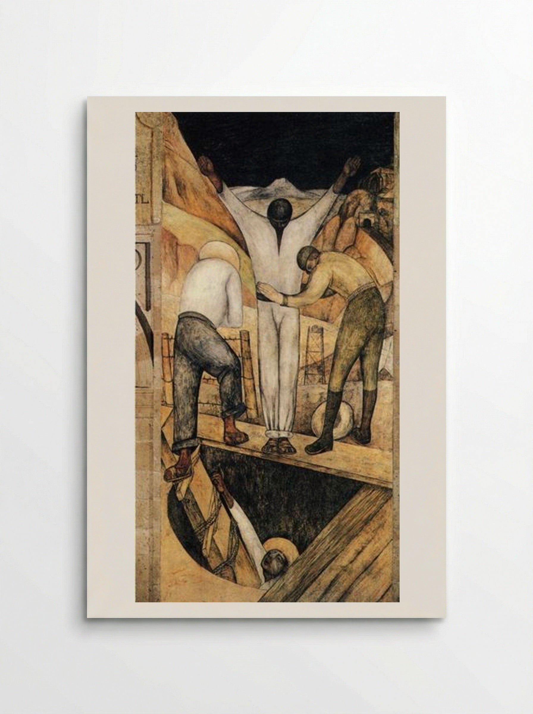 Exit from the Mine - Diego Rivera - Poster