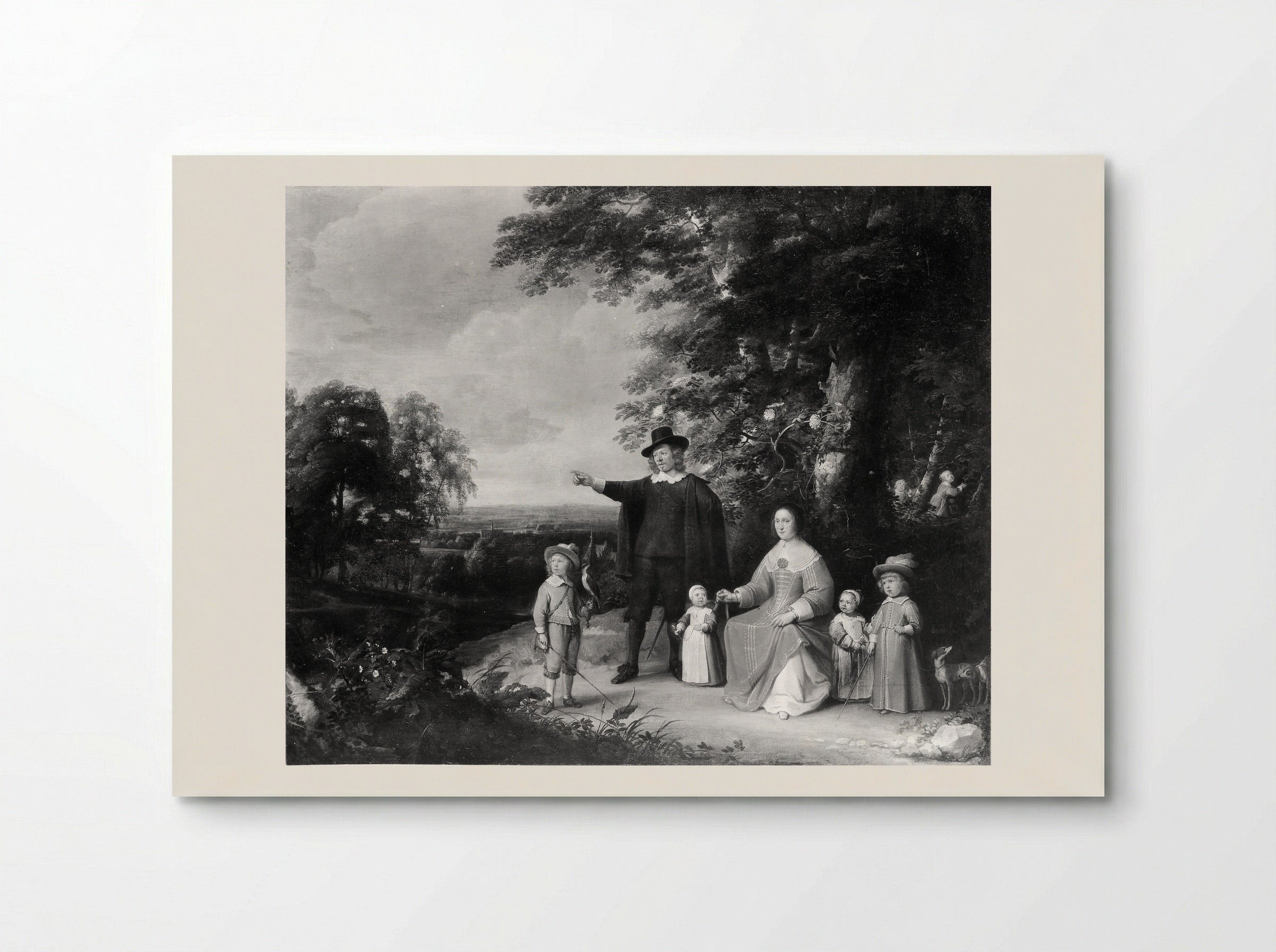 Family Group in a Landscape - Jacques d'Arthois - Poster