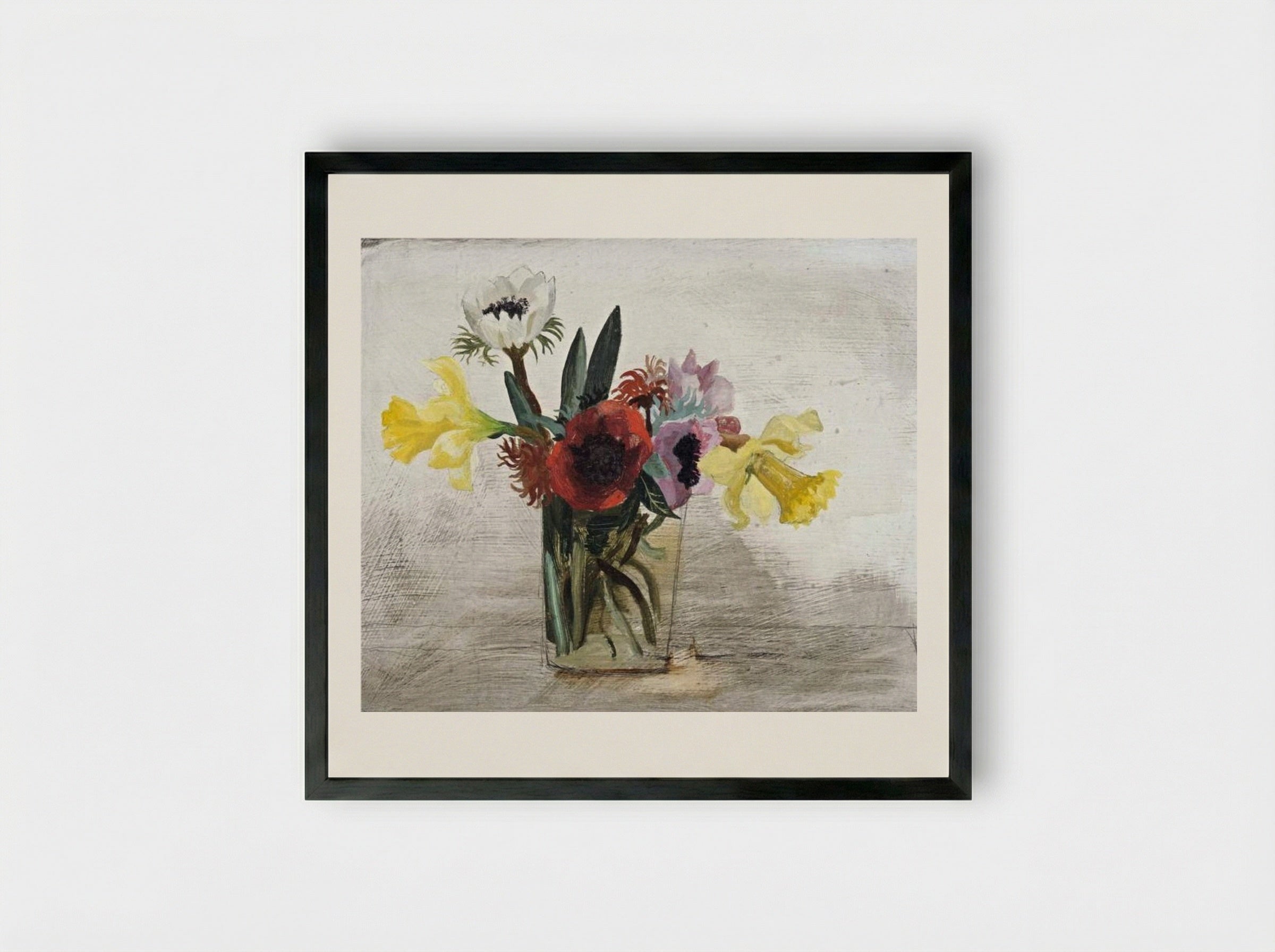 Flowers - Christopher Wood - Framed Print Black
