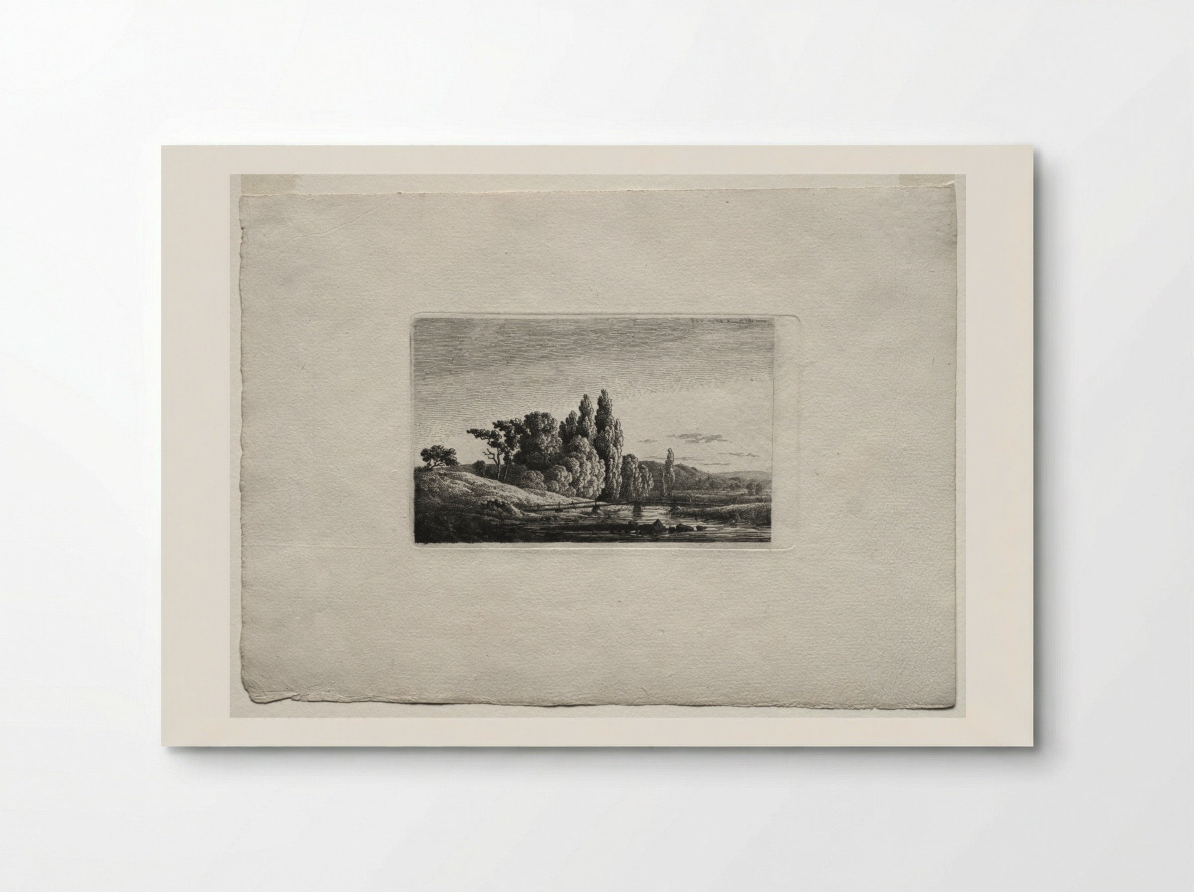 Footbridge with Cross before Trees at a River - Caspar David Friedrich - Poster