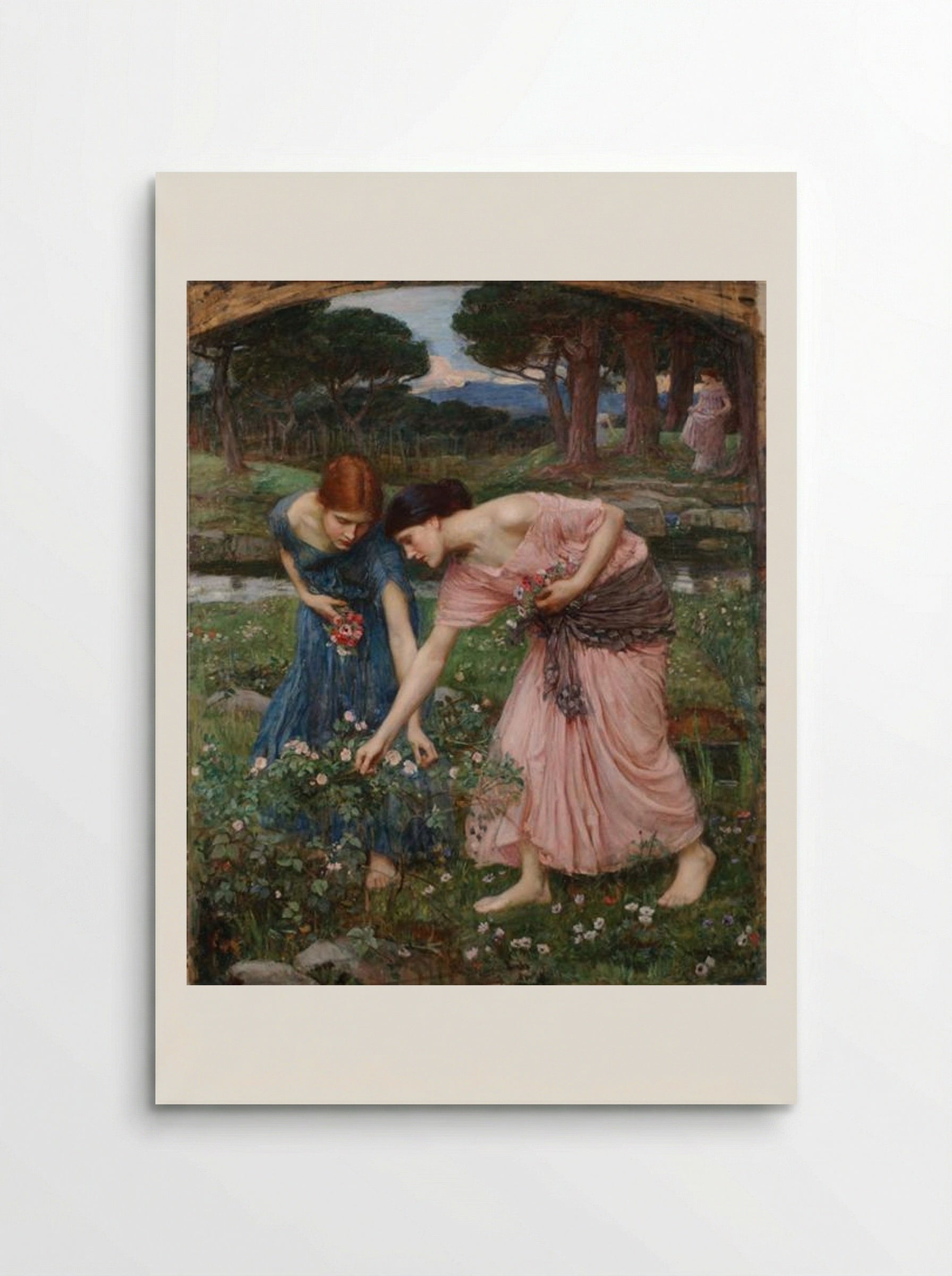 Gather Ye Rosebuds While Ye May - John William Waterhouse - Poster