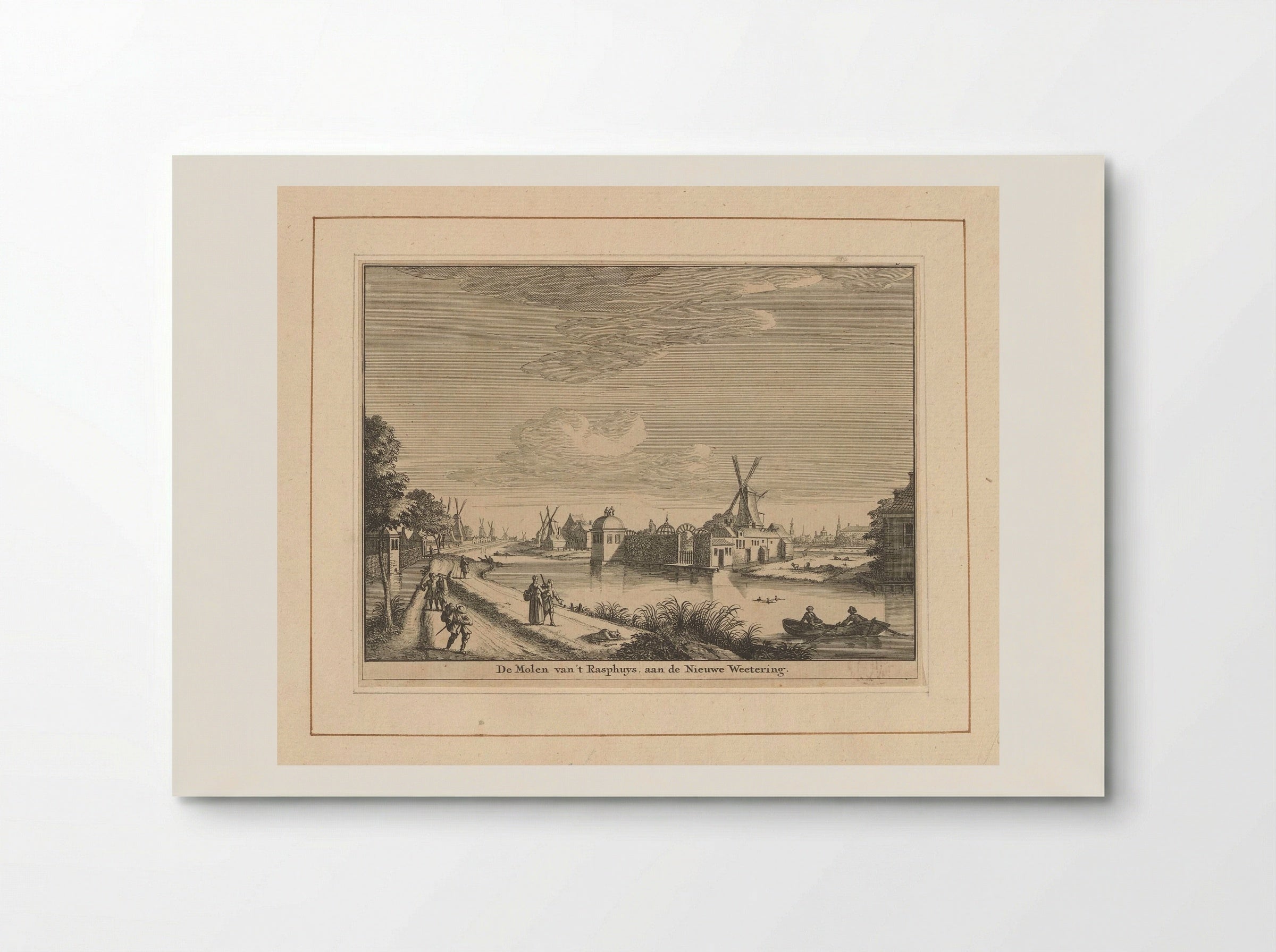 Gezicht op de Rasphuismolen te Amsterdam - Jan Goeree - Poster