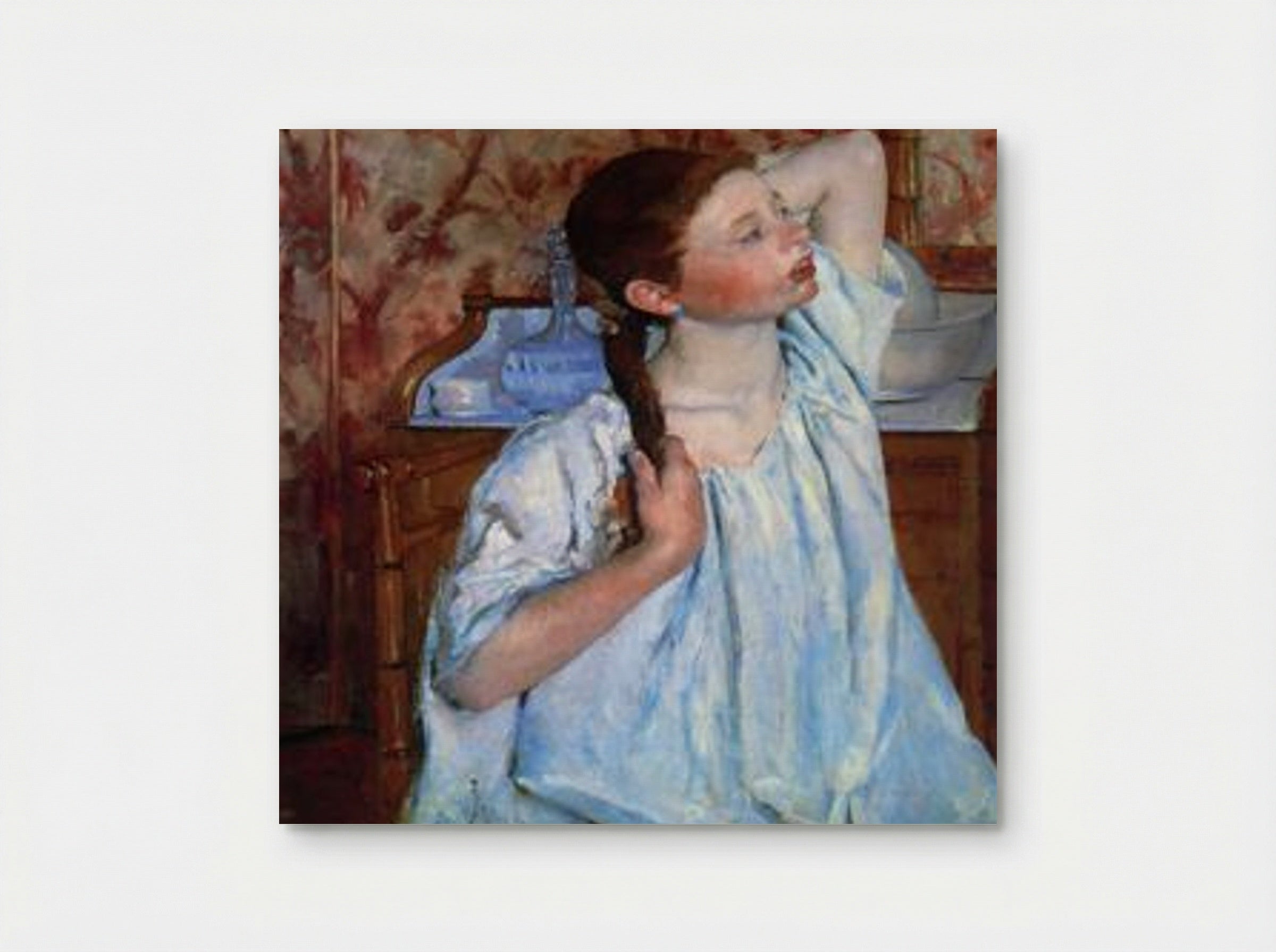 Girl Arranging Her Hair - Mary Cassatt - Poster