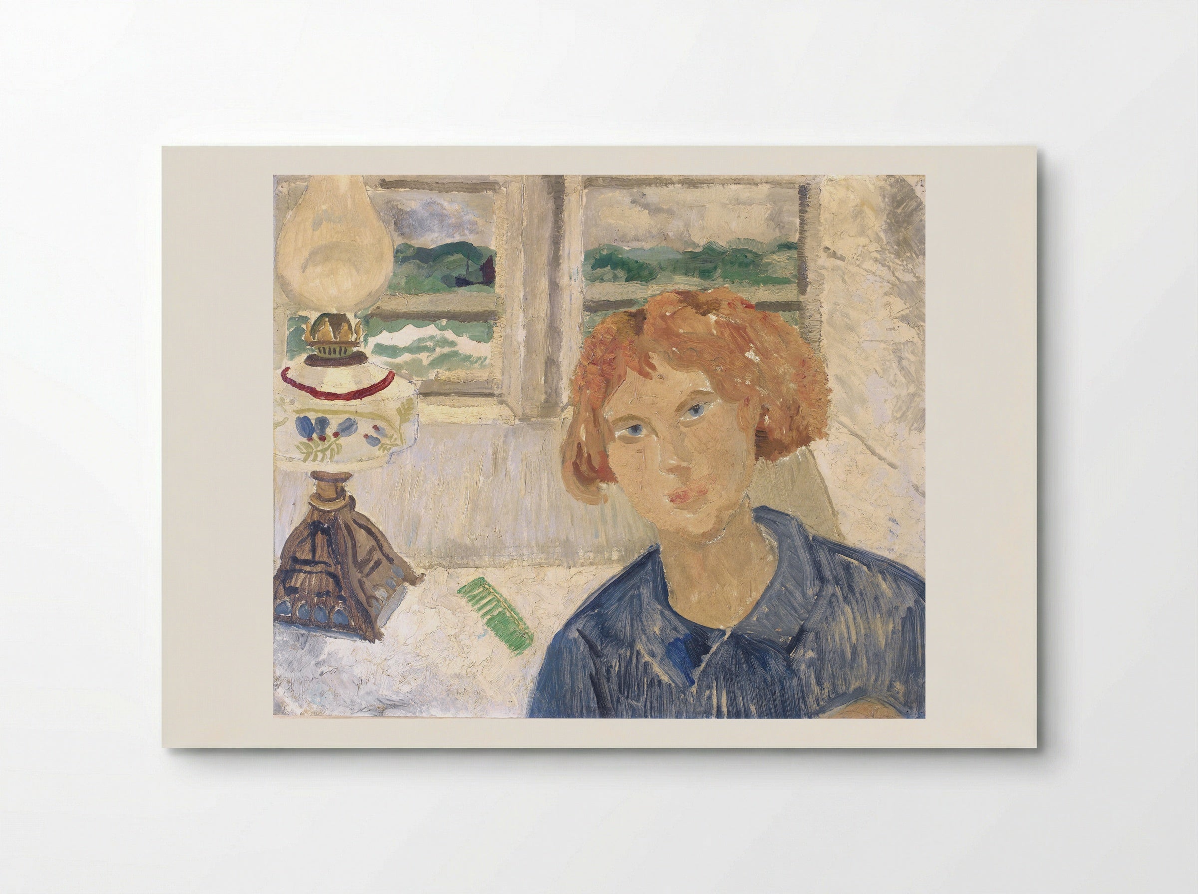Girl and Lamp in a Cornish Window - Christopher Wood - Poster