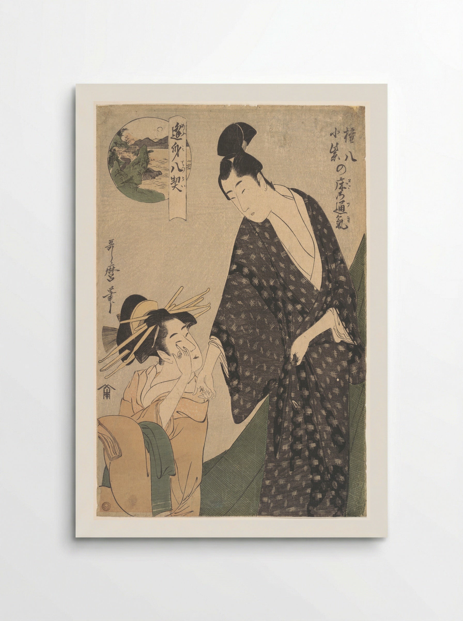 Gonpachi ni Komurasaki no Toko no Tsuki - Kitagawa Utamaro - Poster