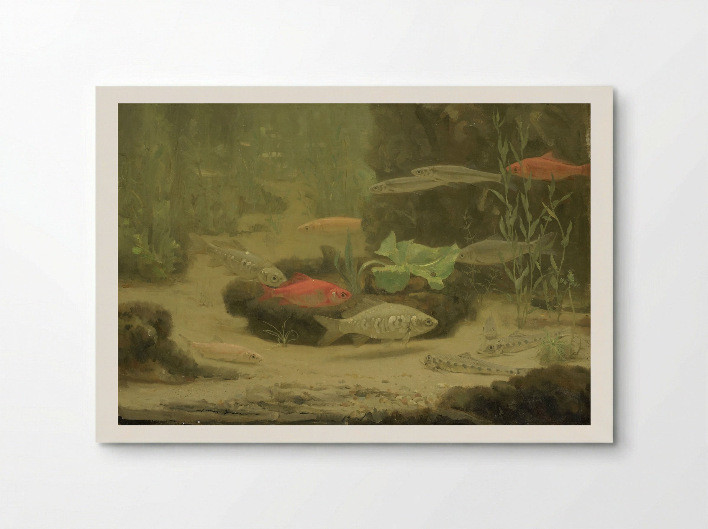 Goud- en zilvervisjes in een aquarium - Gerrit Willem Dijsselhof - Poster