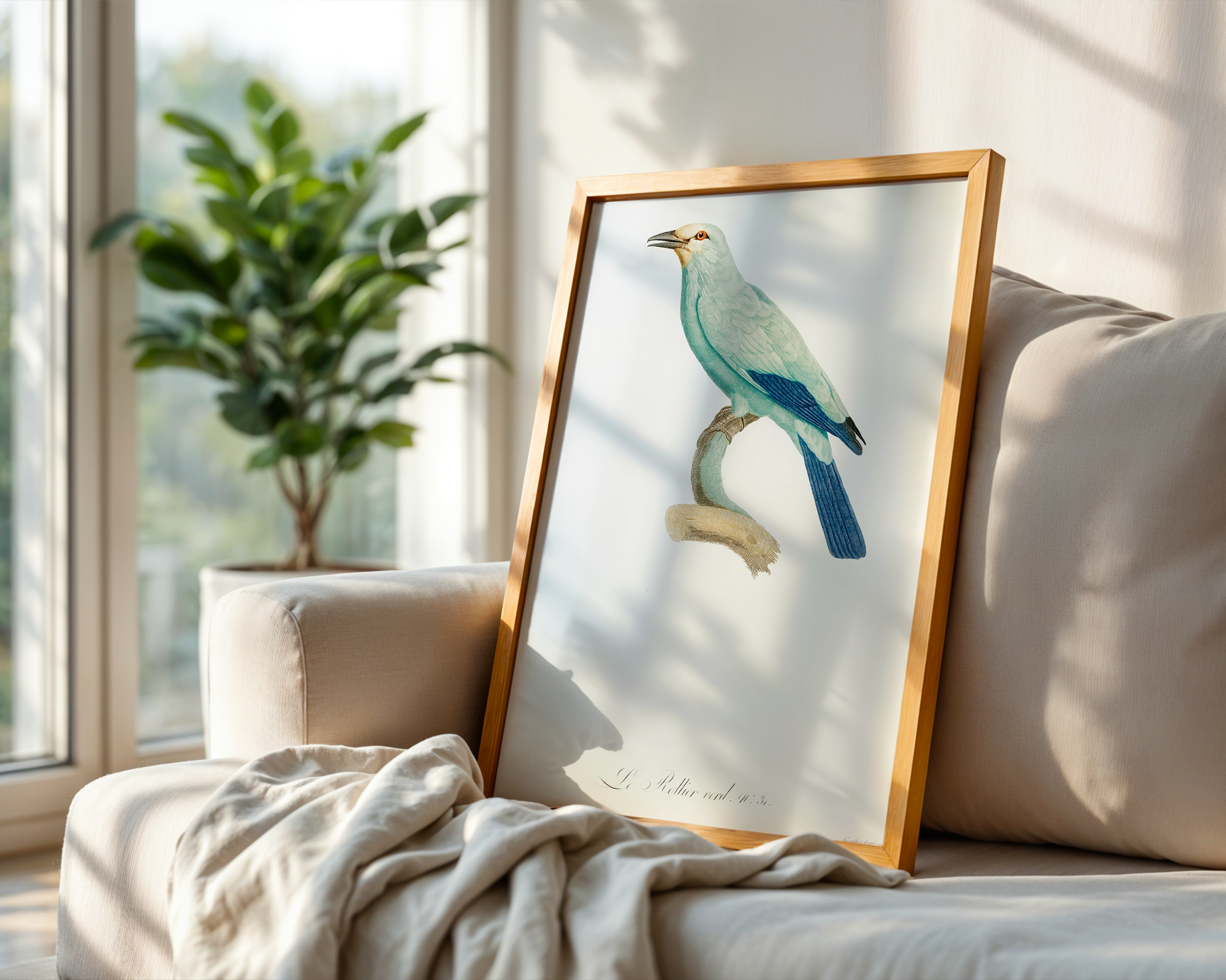 Green-roller-from-Histoire-Naturelle-des-Oiseaux-de-Paradis-et-Des-Rolliers-(1806)-by-Jacques-Barraband_final mockup