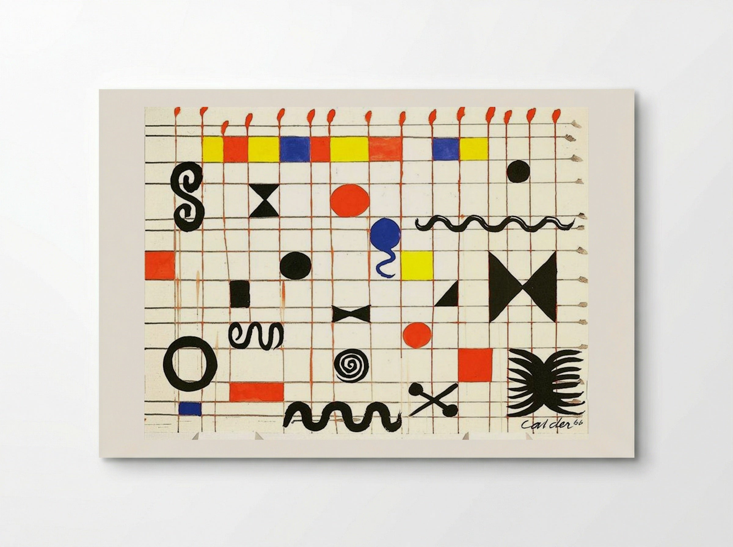 Grid With Symbols - Alexander Calder - Poster