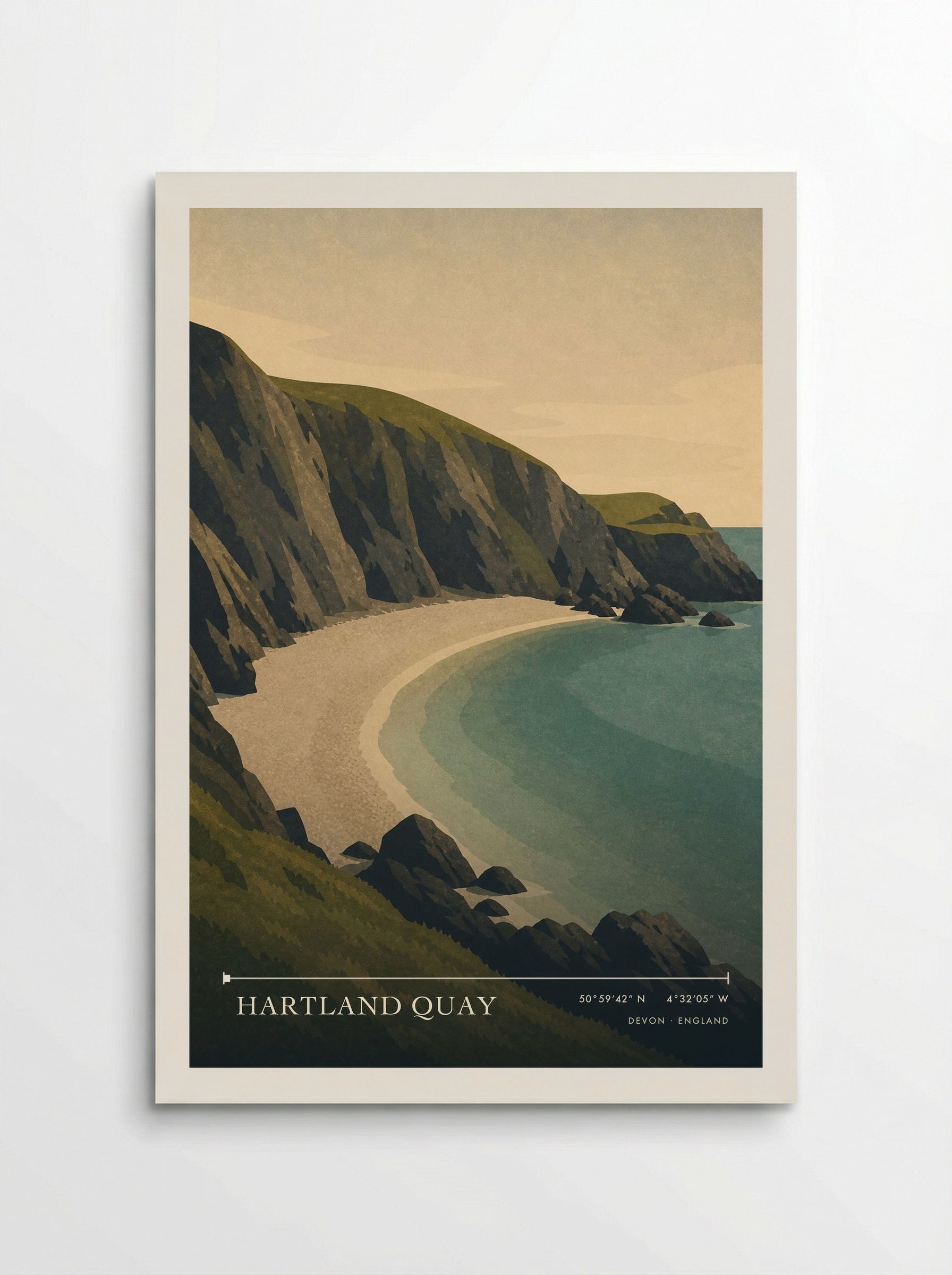 Hartland Quay Devon England Travel Poster | Solis Prints