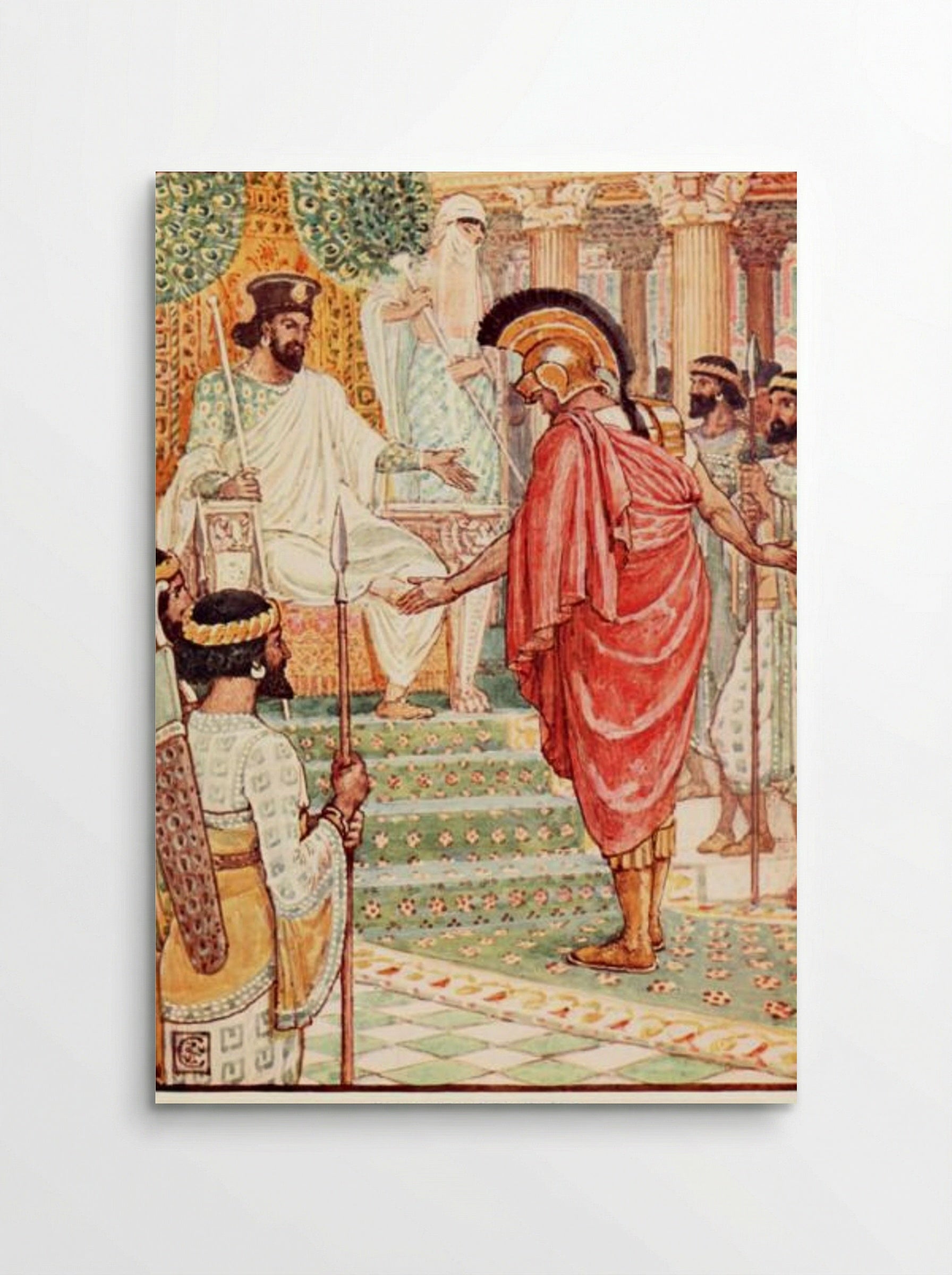 He stoods silent before King - Walter Crane - Poster