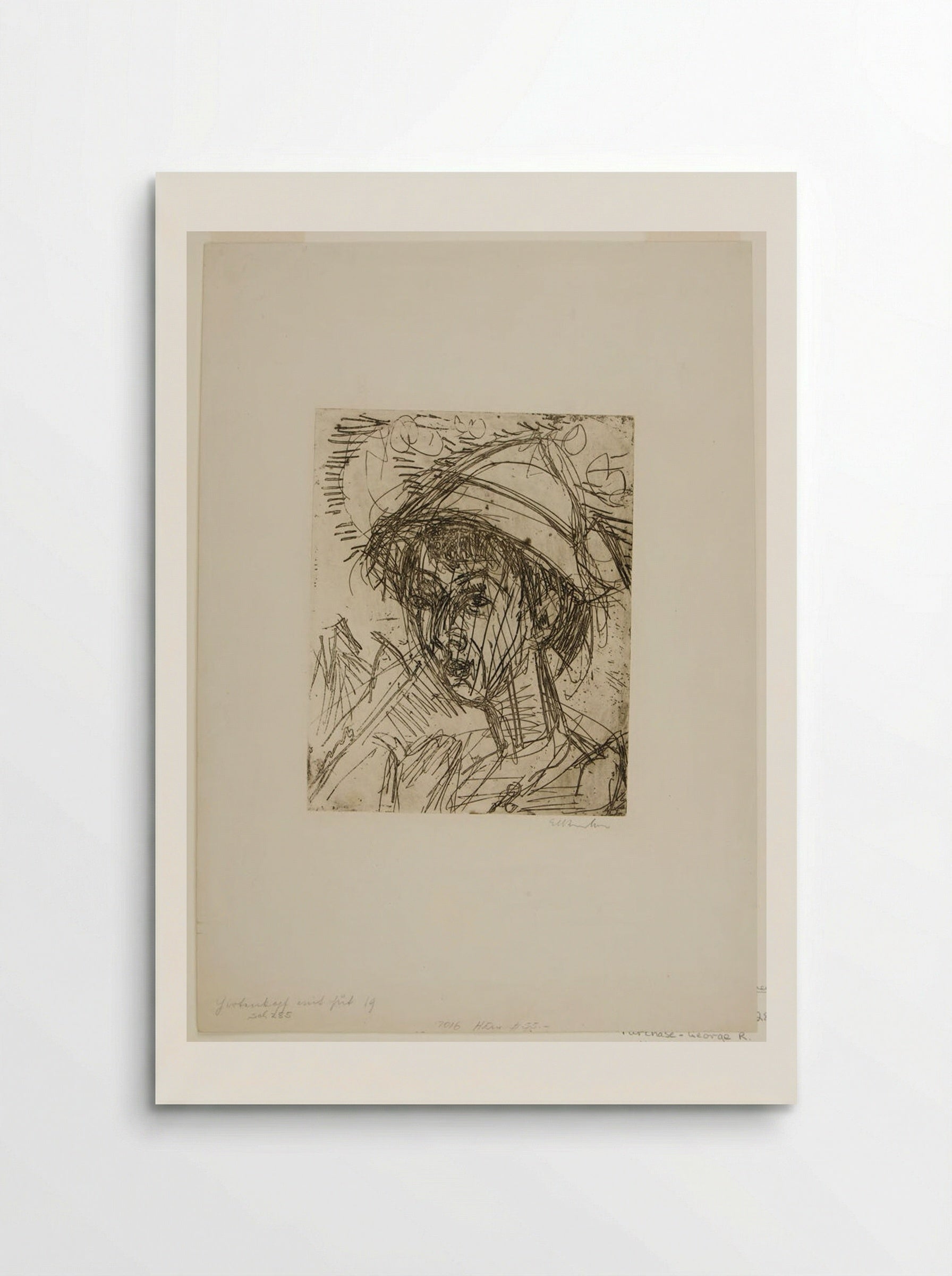 Head of a Young Shepherd with Hat - Ernst Ludwig Kirchner - Poster