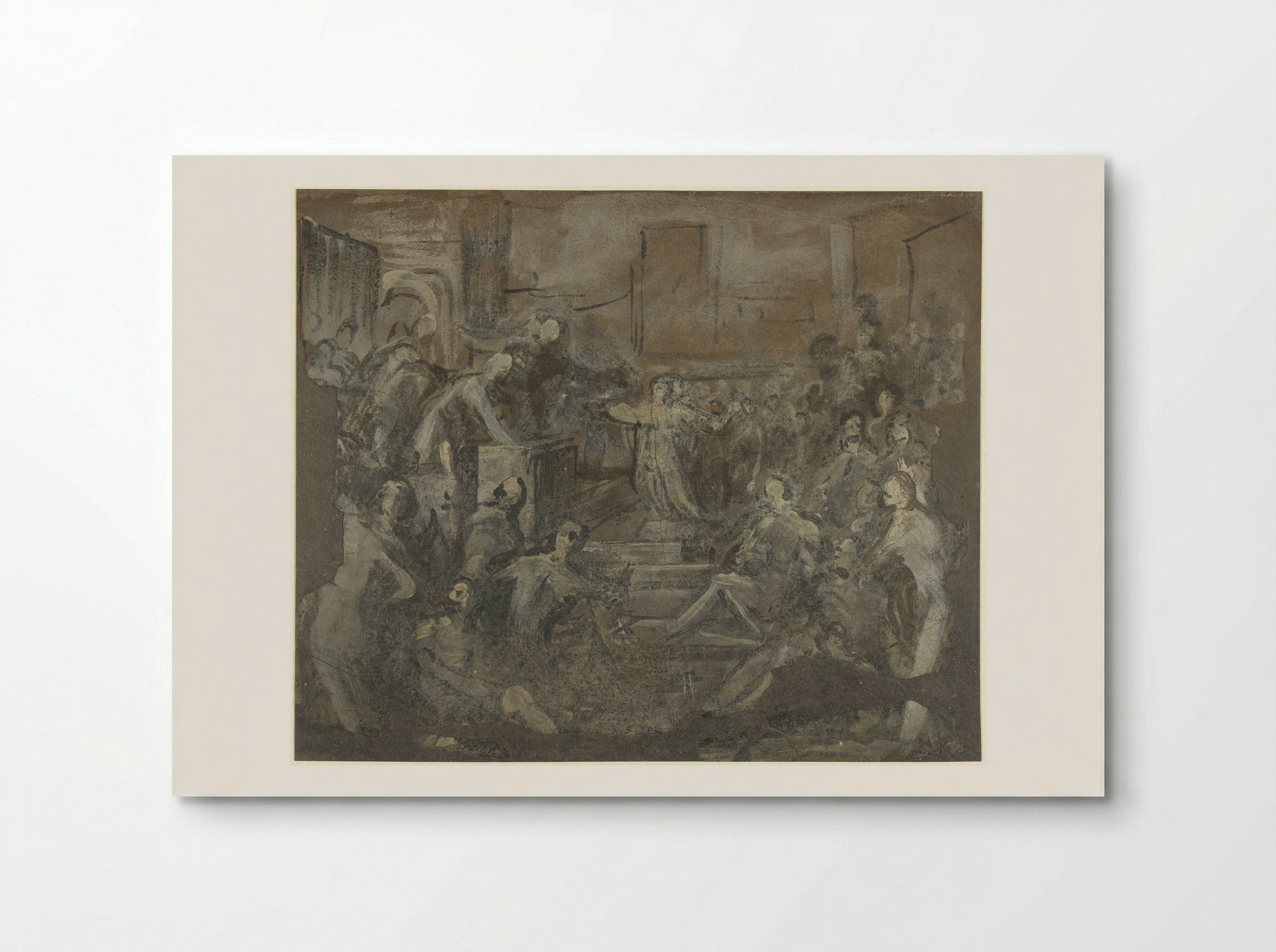 Heilige Catharina in discussie met de schriftgeleerden - Domenico Tintoretto - Poster