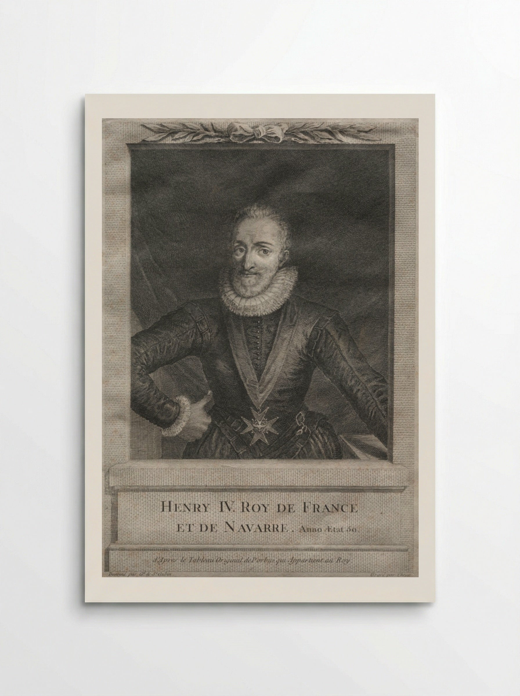 Henry IV, King of France - Gabriel de Saint-Aubin - Poster