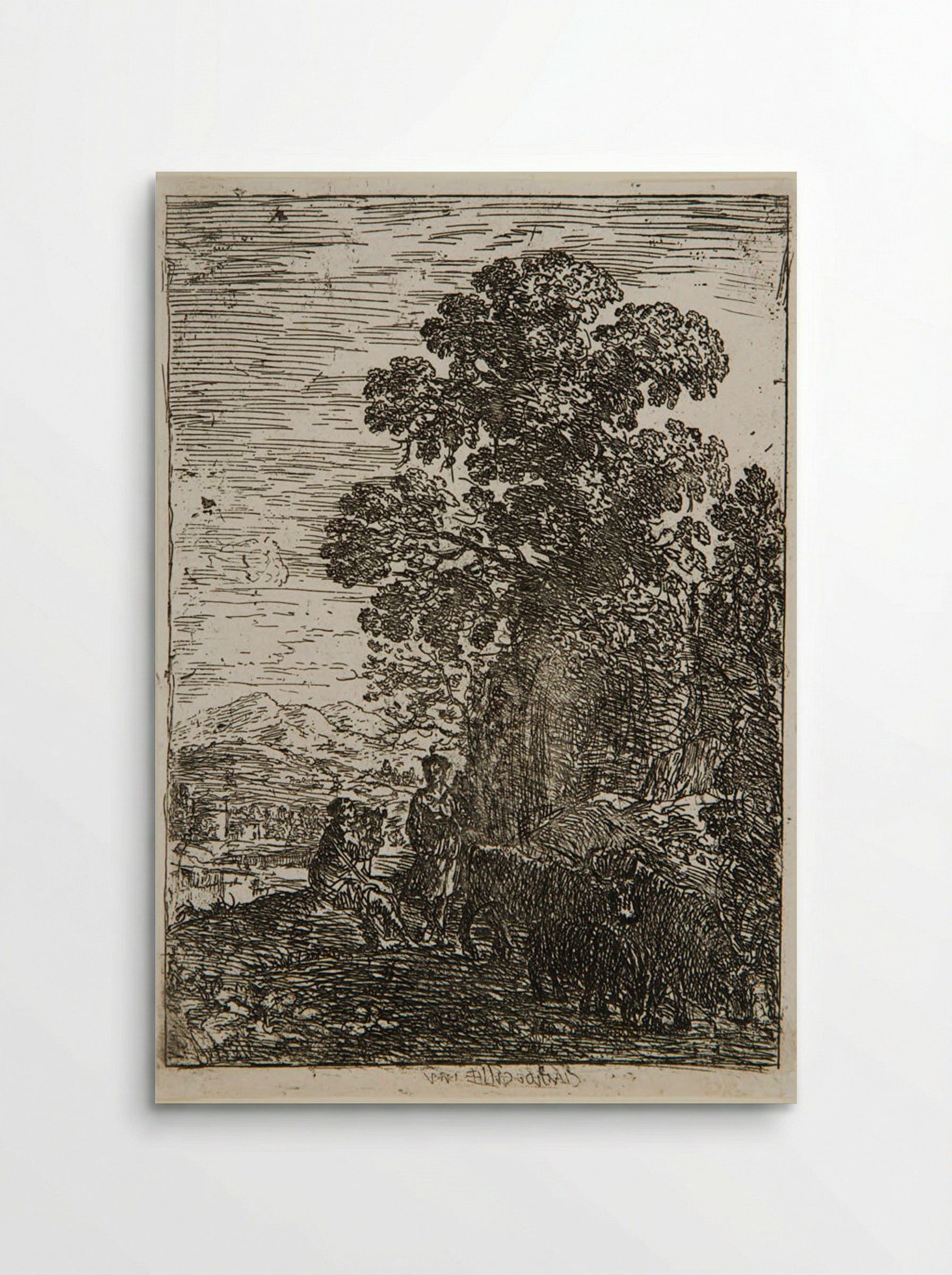 Herdsman and Shepherdess - Claude Lorrain - Poster