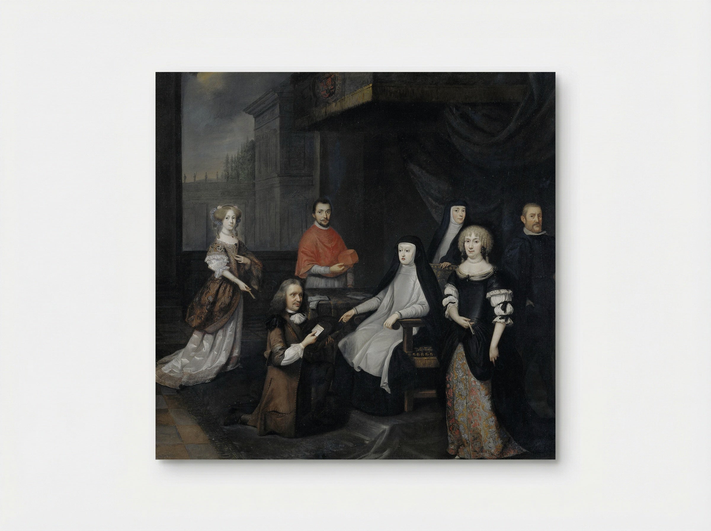 Hieronymus van Beverningk Received in Audience by Maria Anna of Austria, 2 March 1671 - Caspar Netscher - Poster