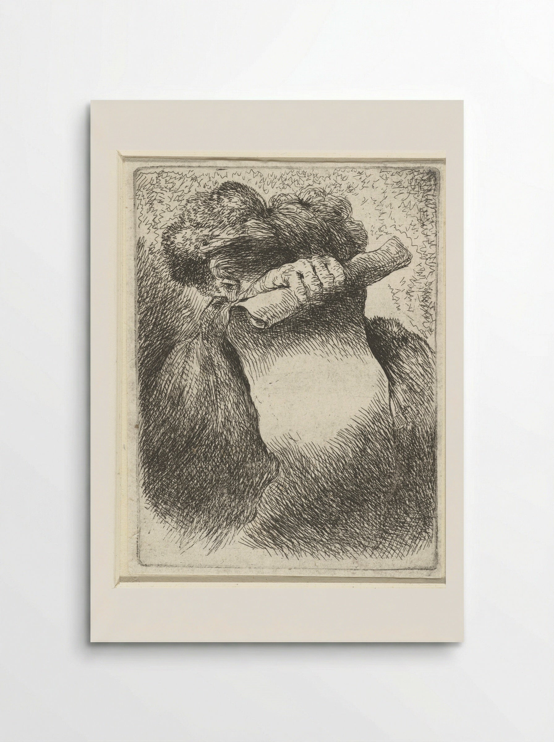 Hoofd van een man met een banderol - Giovanni Benedetto Castiglione - Poster