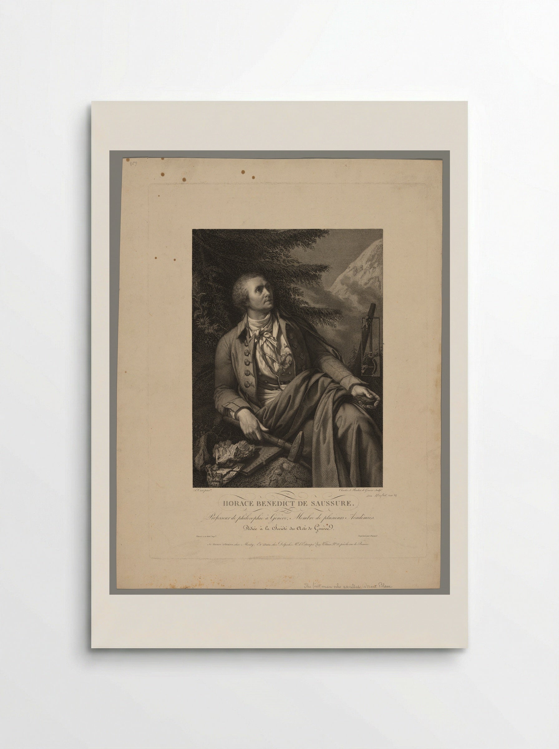 Horace Bénédict de Saussure - Charles Simon Pradier - Poster
