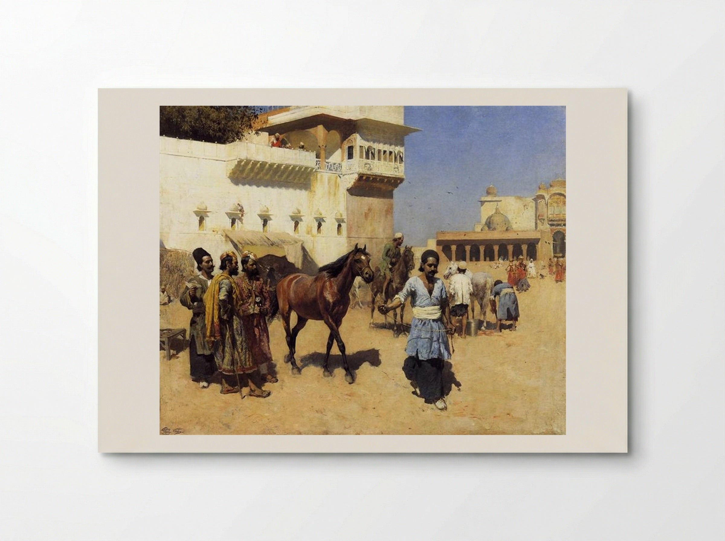 Horse Market, Persian Stables, Bombay - Edwin Lord Weeks - Poster