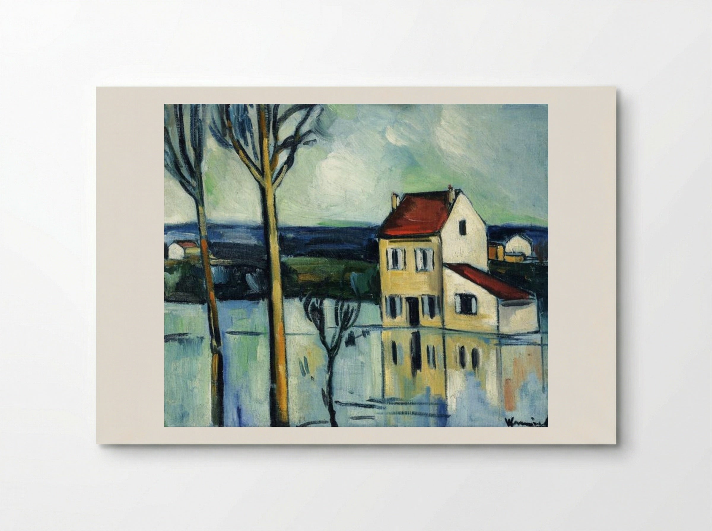 House on the Banks of a River - Maurice de Vlaminck - Poster