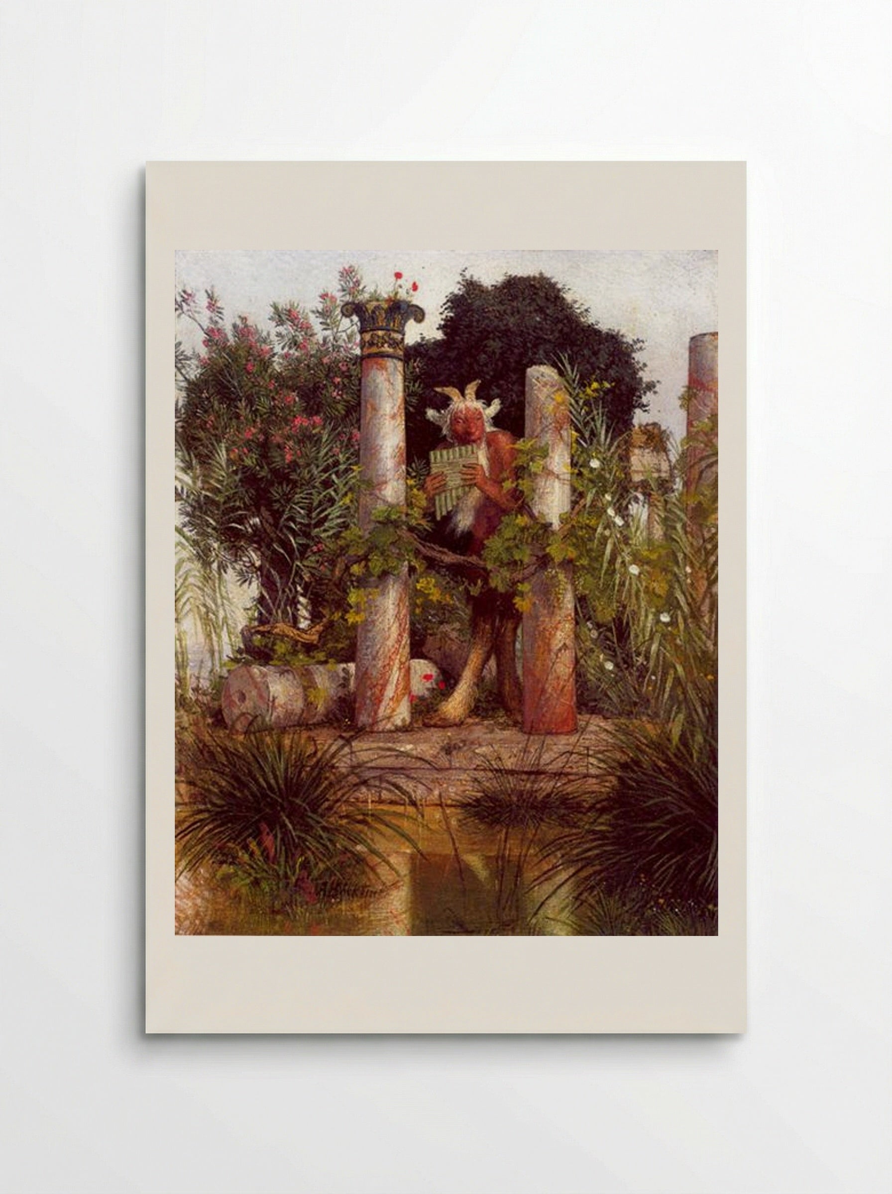 Idyll (Pan Amidst Columns) - Arnold Böcklin - Poster