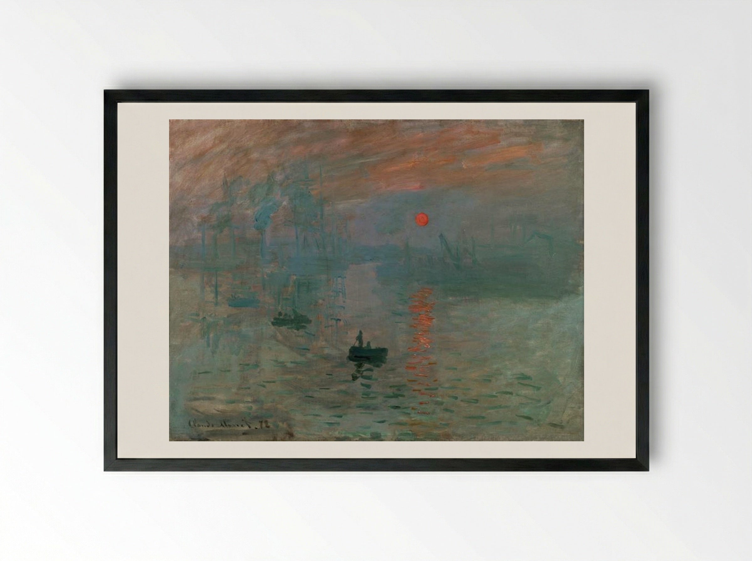 Impression, Sunrise - Claude Monet - Framed Print Black