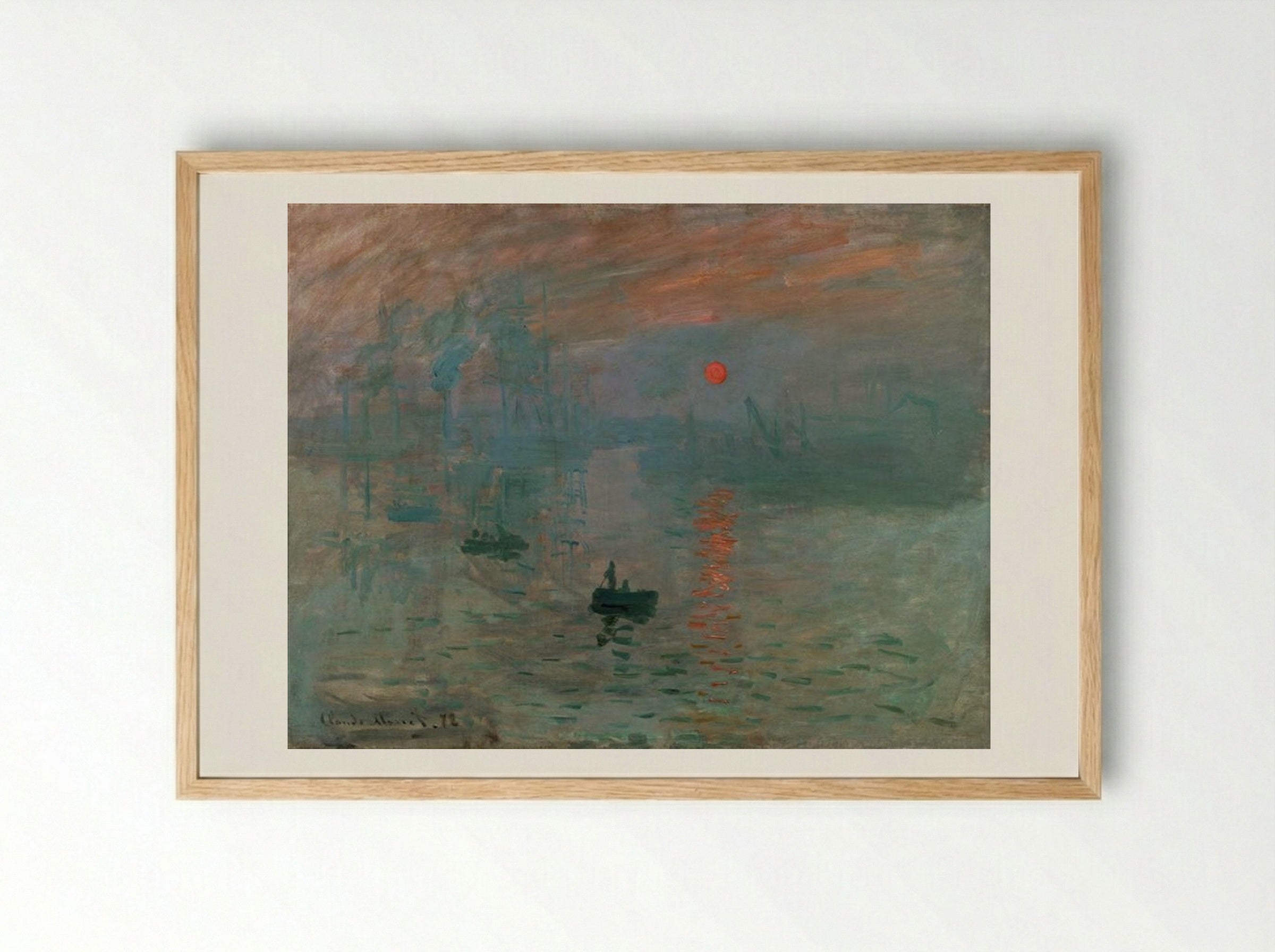 Impression, Sunrise - Claude Monet - Framed Print Wood