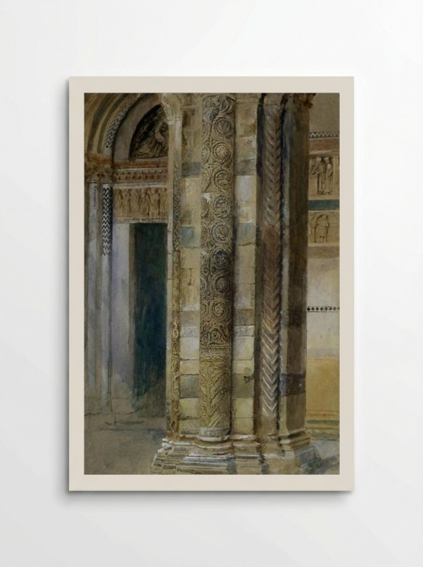 Interior of Lucca Cathedral - John Ruskin - Poster
