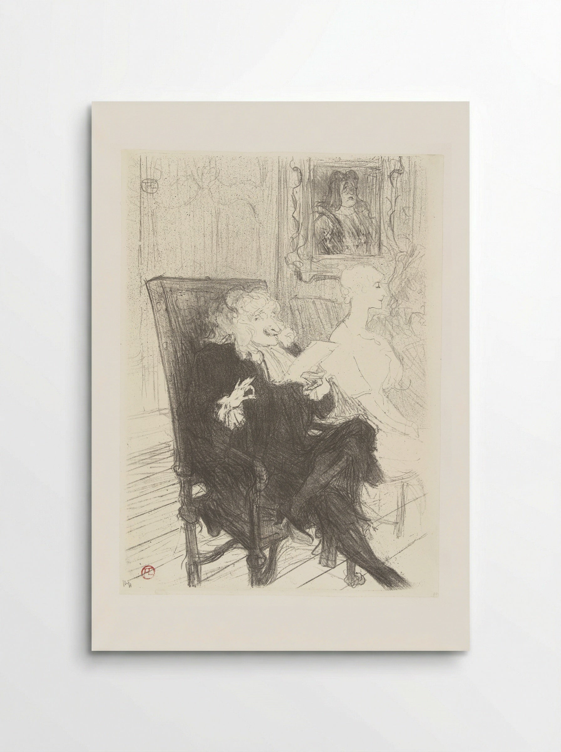 Jules Charles Truffier and Marguerite Moreno in Les Femmes Savantes - Henri de Toulouse-Lautrec - Poster
