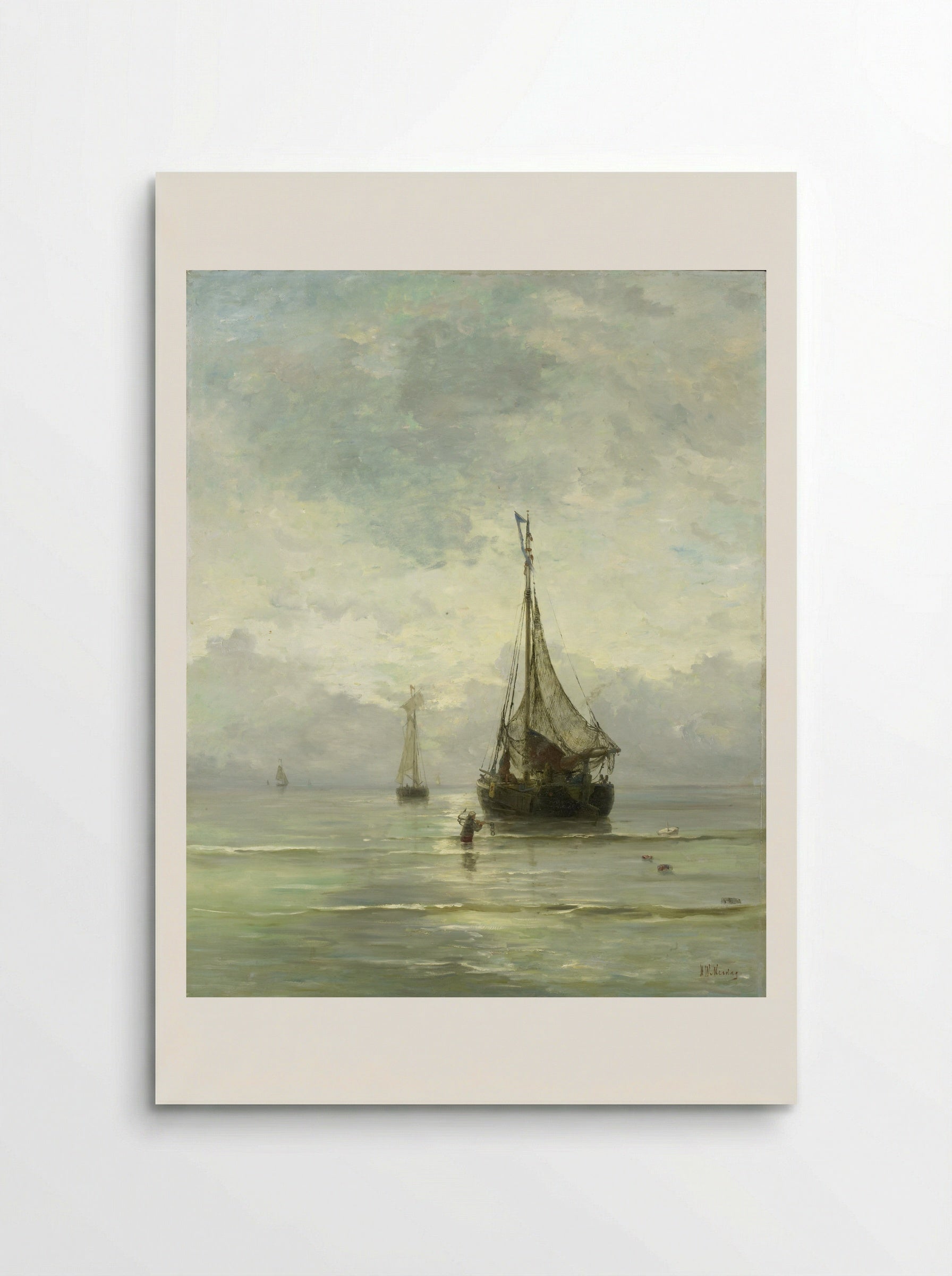 Kalme zee - Hendrik Willem Mesdag - Poster