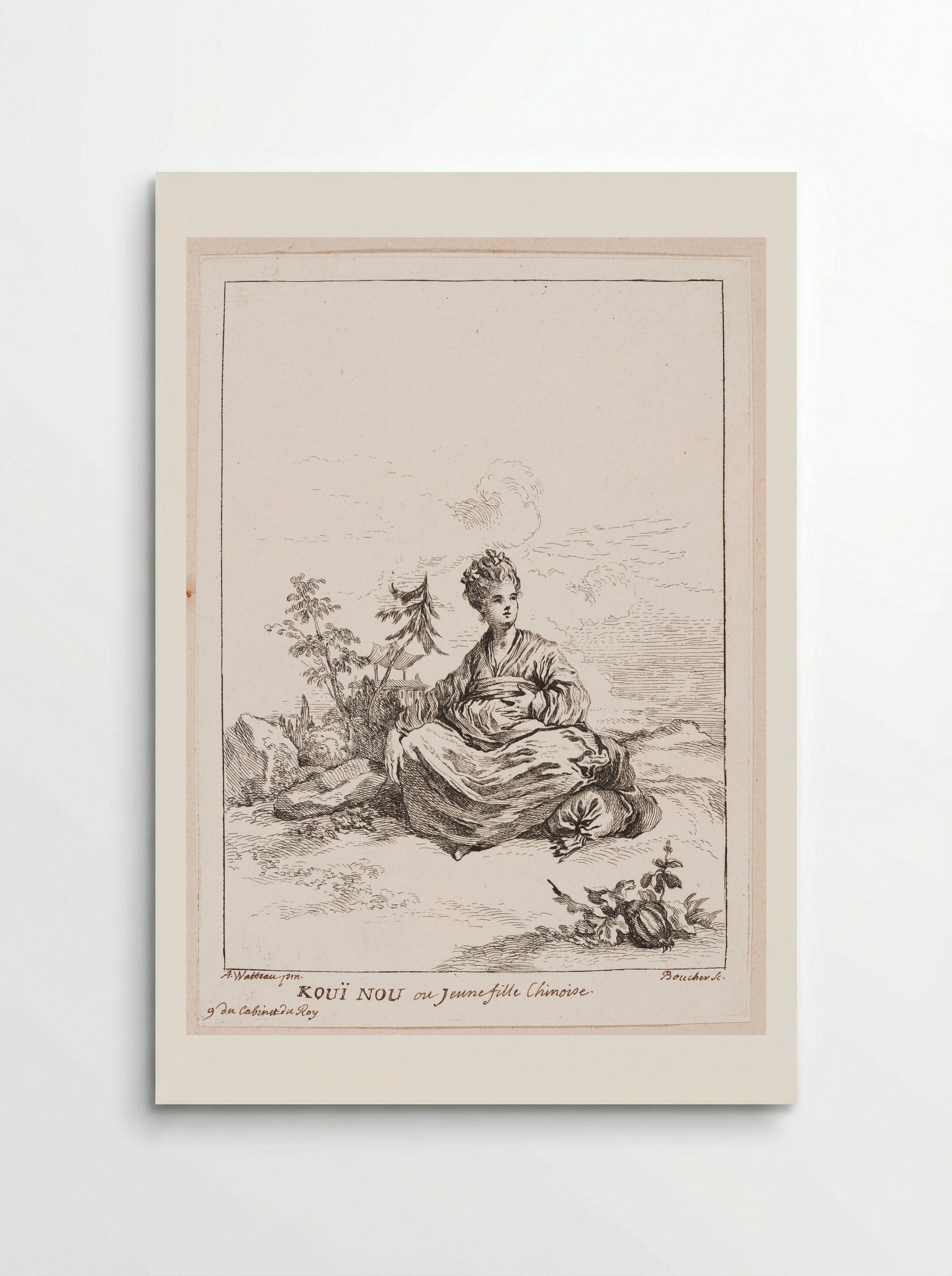 Kouï Nou or Young Chinese Girl - François Boucher - Poster