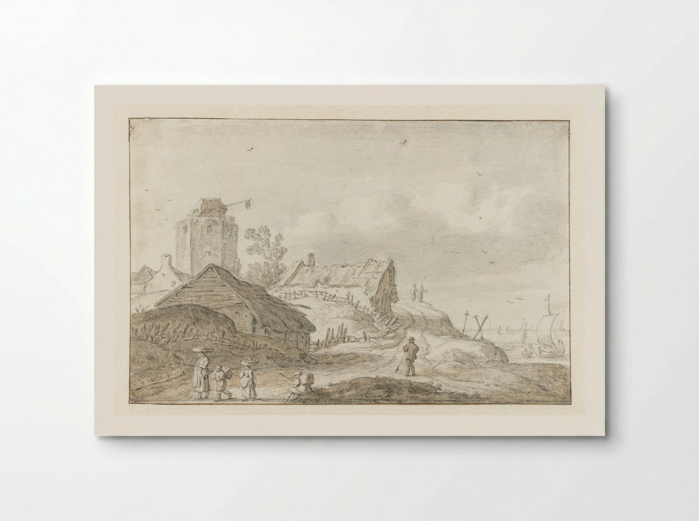 Kustdorpje - Esaias van de Velde - Poster