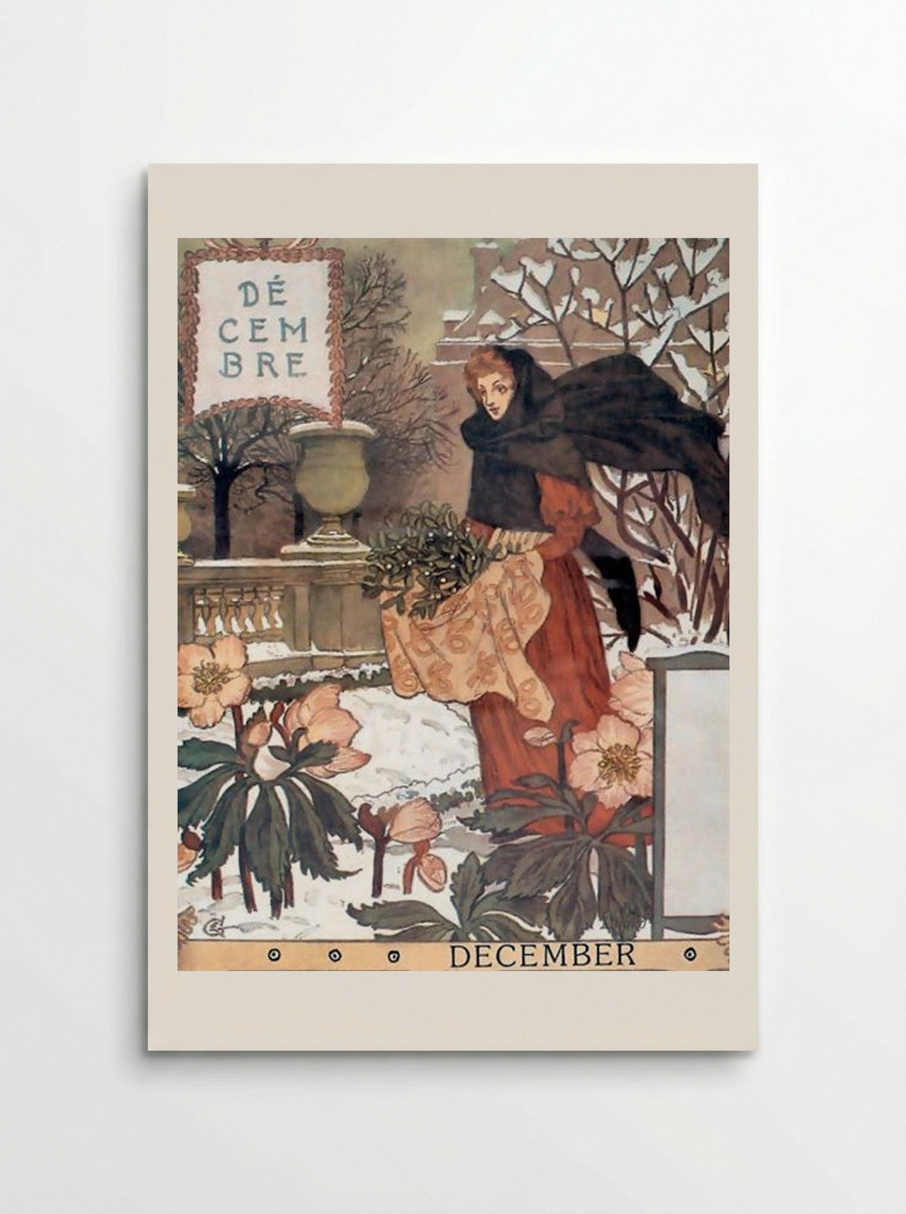 La Belle Jardinière - December - Eugène Grasset - Poster